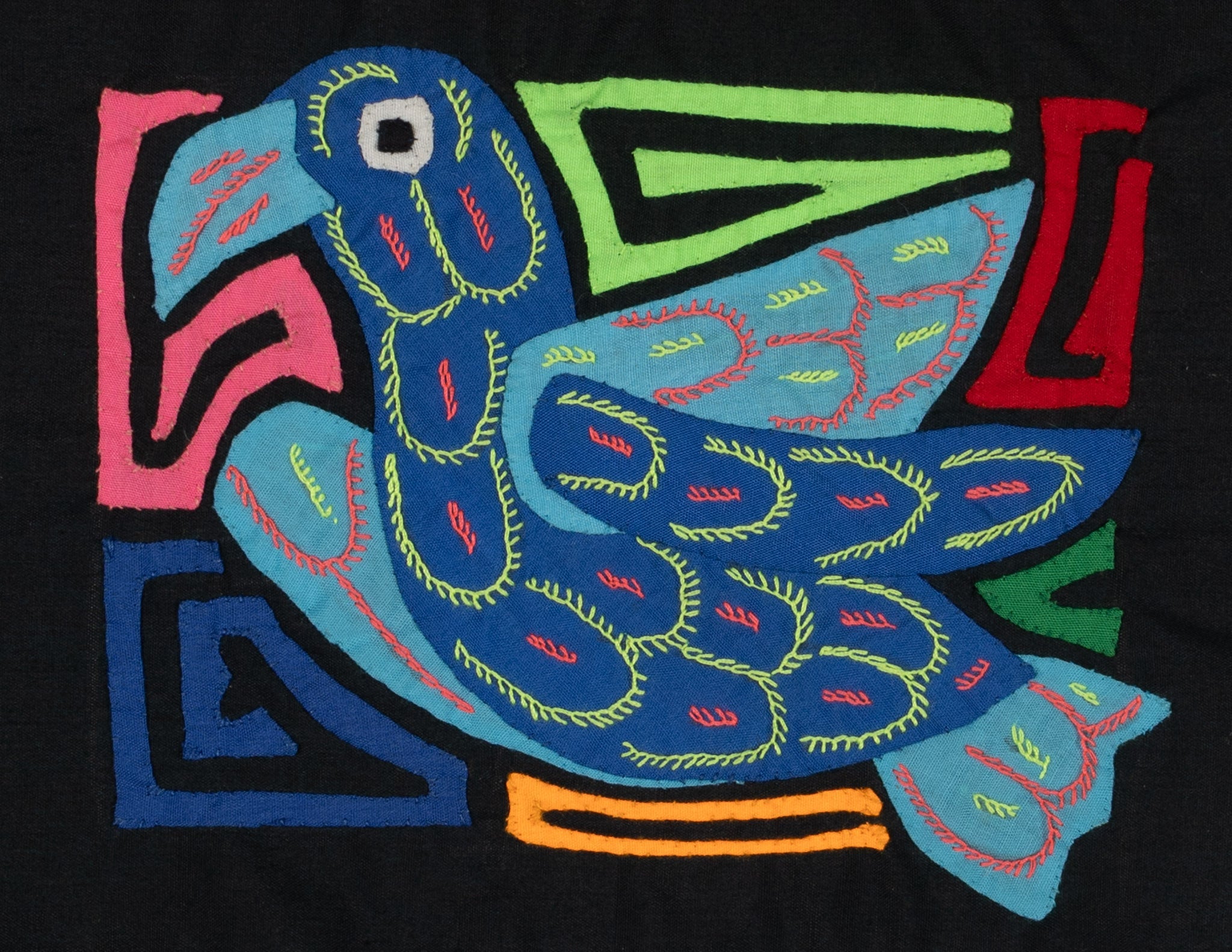 Multi-Color Parrot Bird Blue And Navy Molita