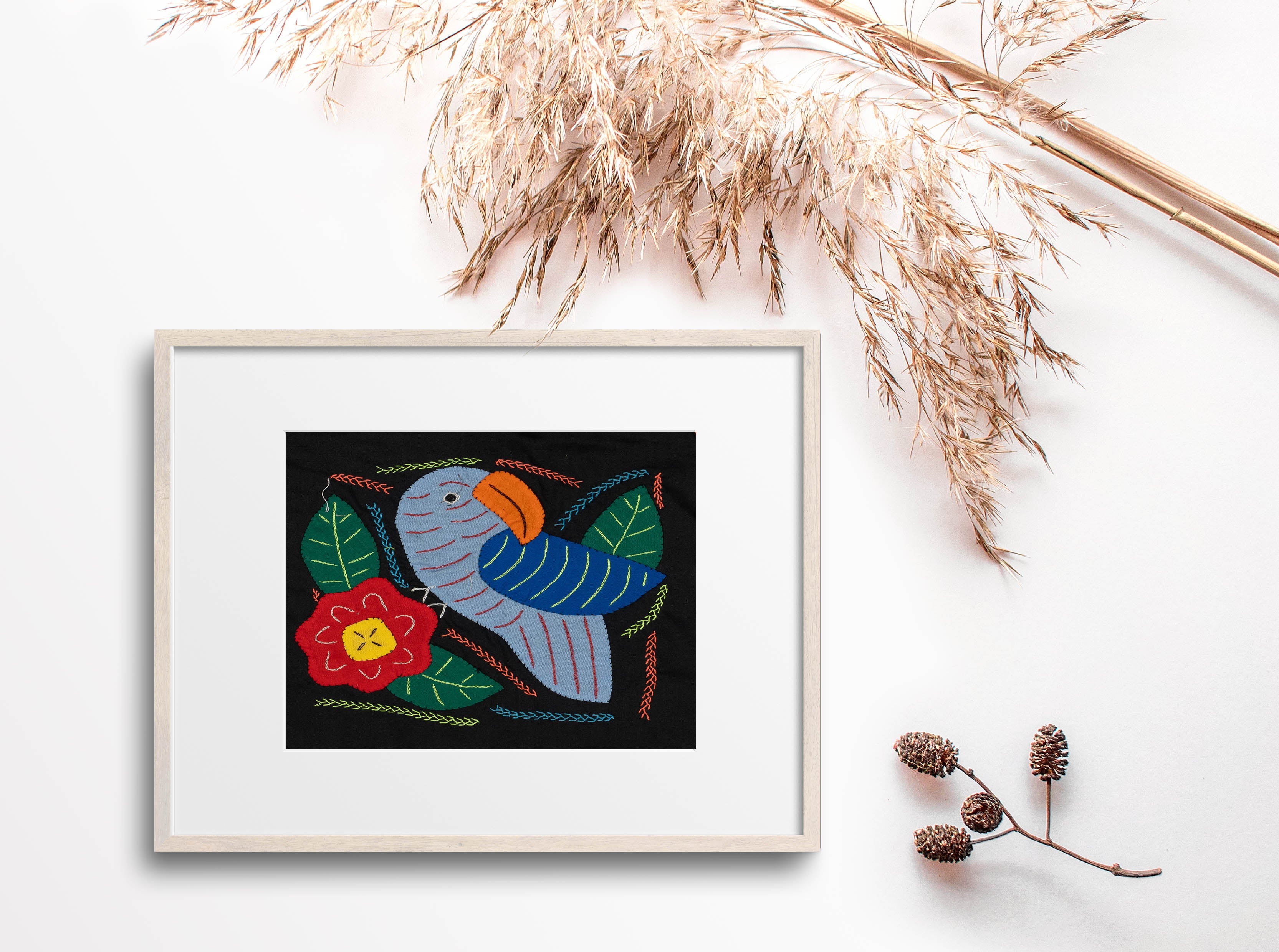 Multi-Color Parrot Bird Blue And Red Molita