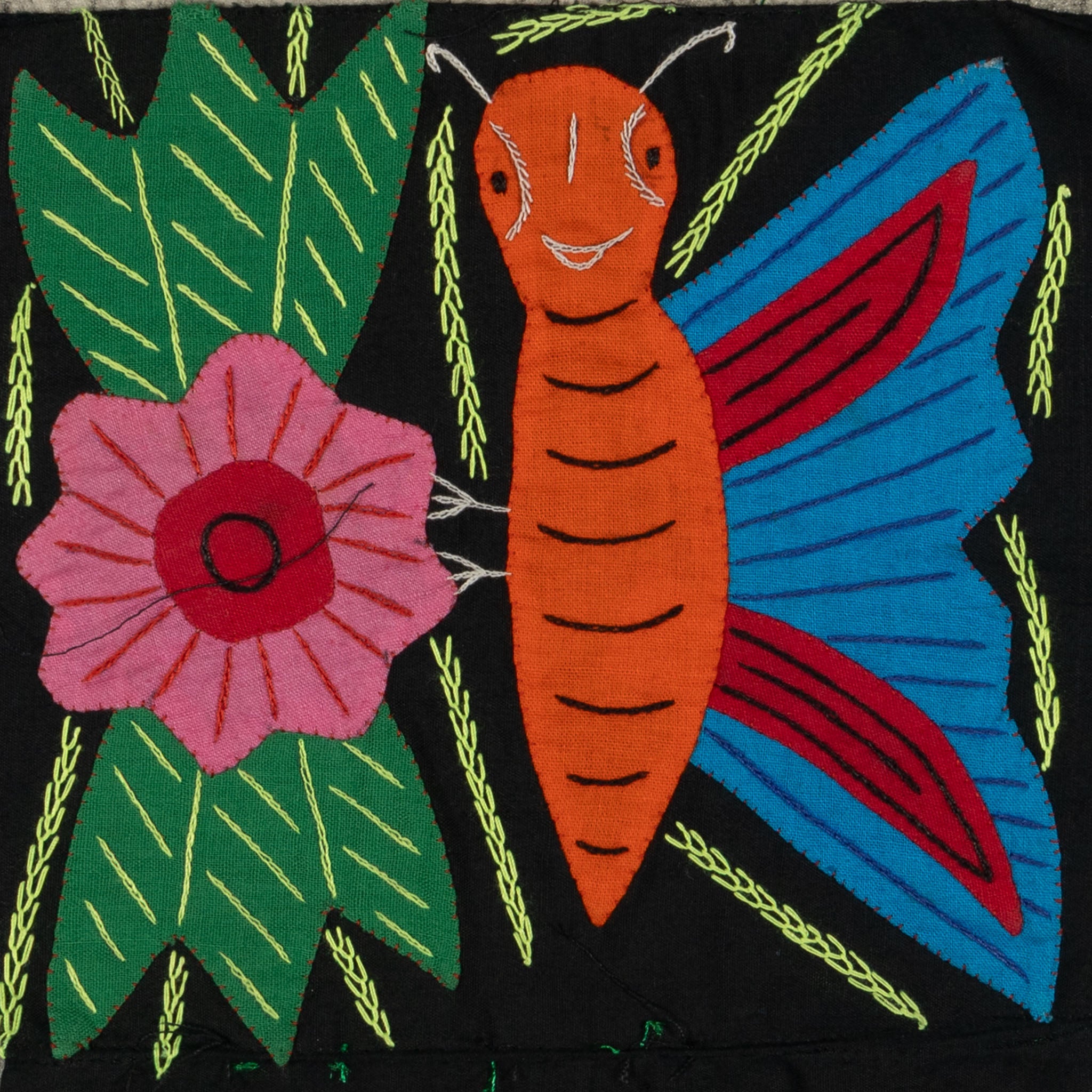 Multi-Color Butterfly Orange And Blue Molita