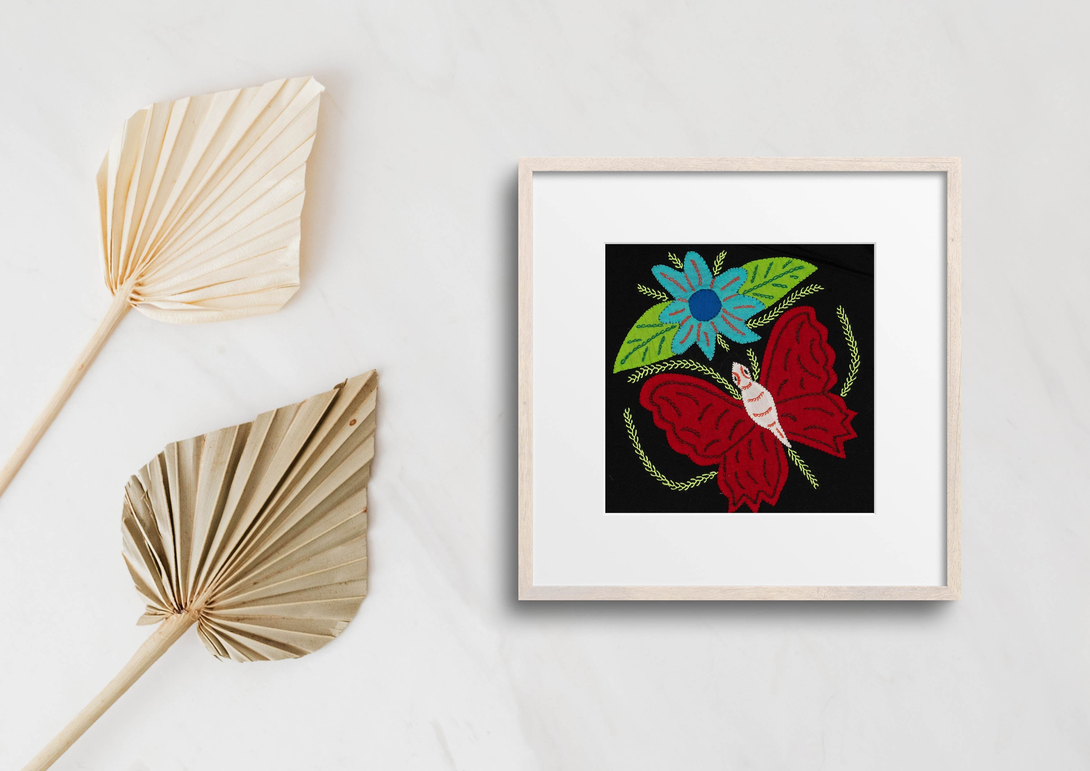 Multi-Color Butterfly Red And White Molita