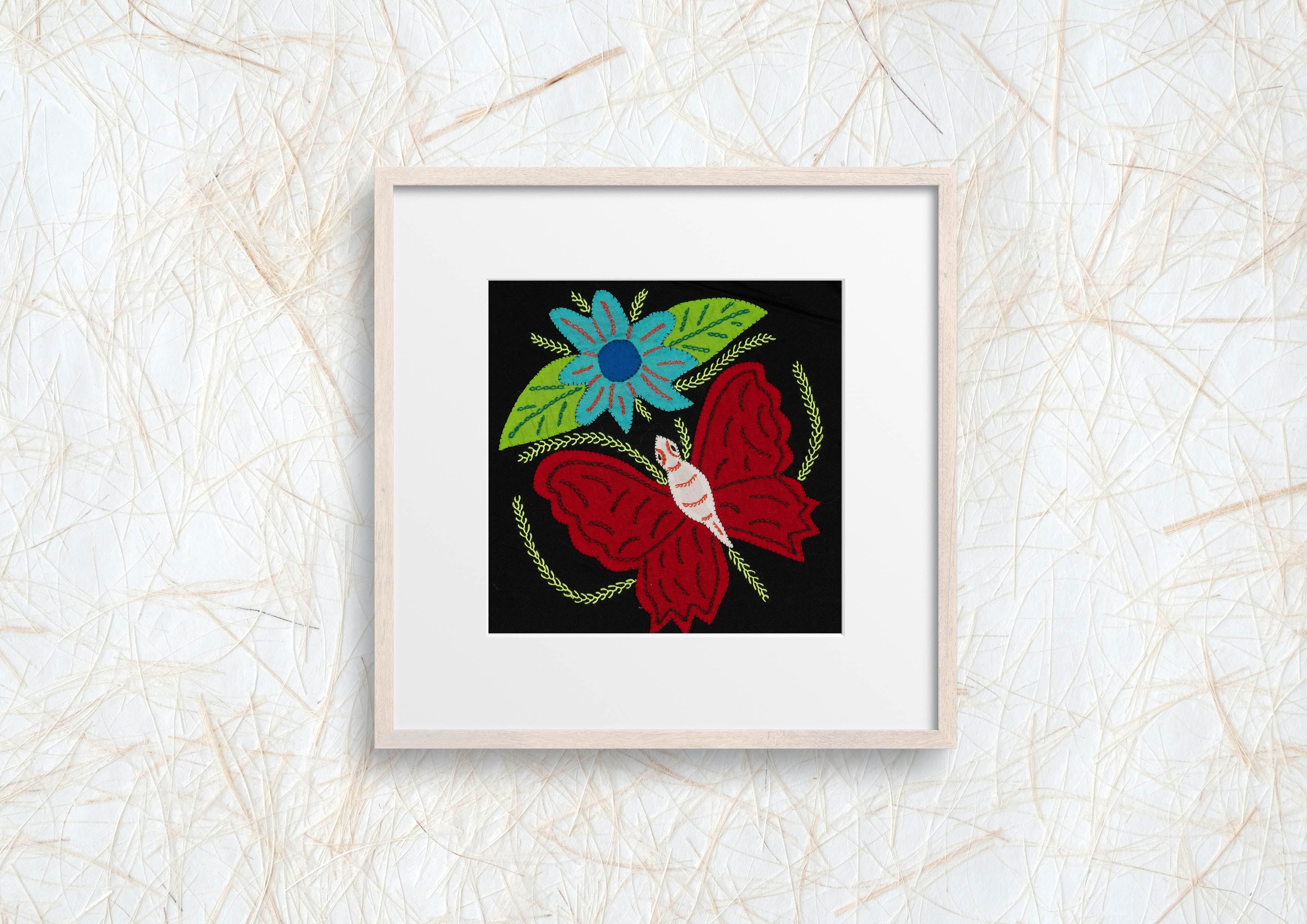 Multi-Color Butterfly Red And White Molita