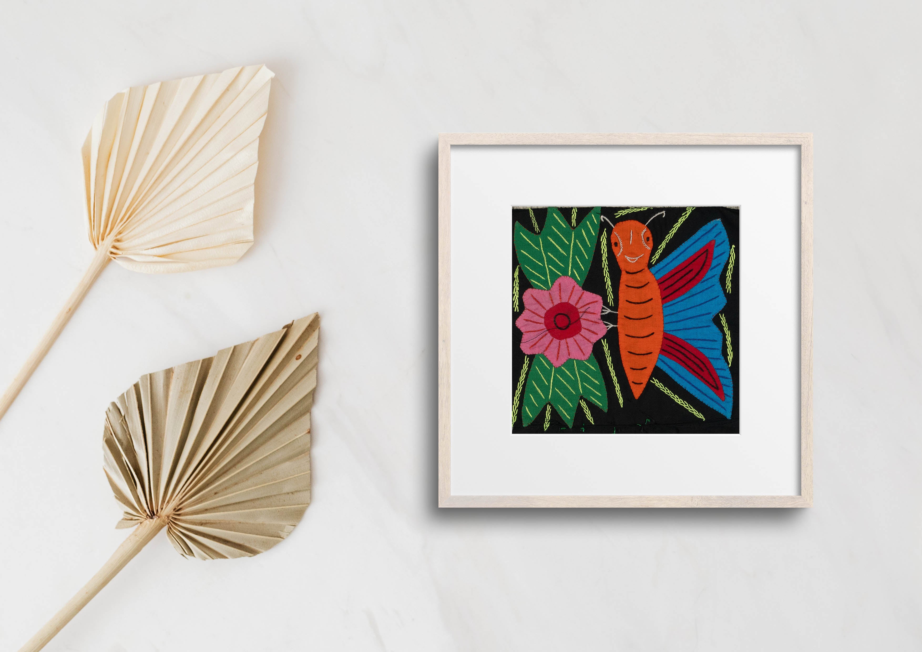 Multi-Color Butterfly Orange And Blue Molita