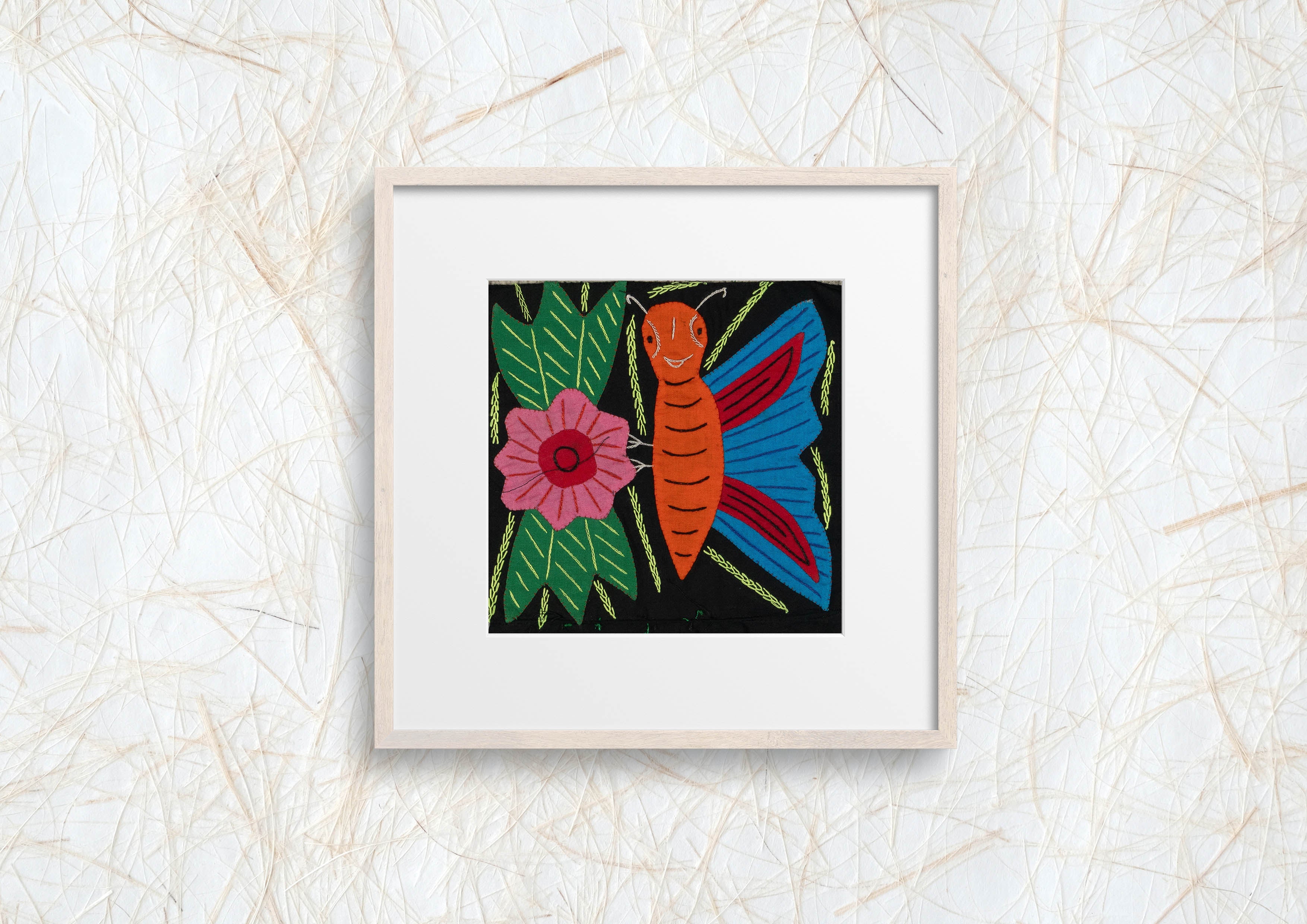 Multi-Color Butterfly Orange And Blue Molita