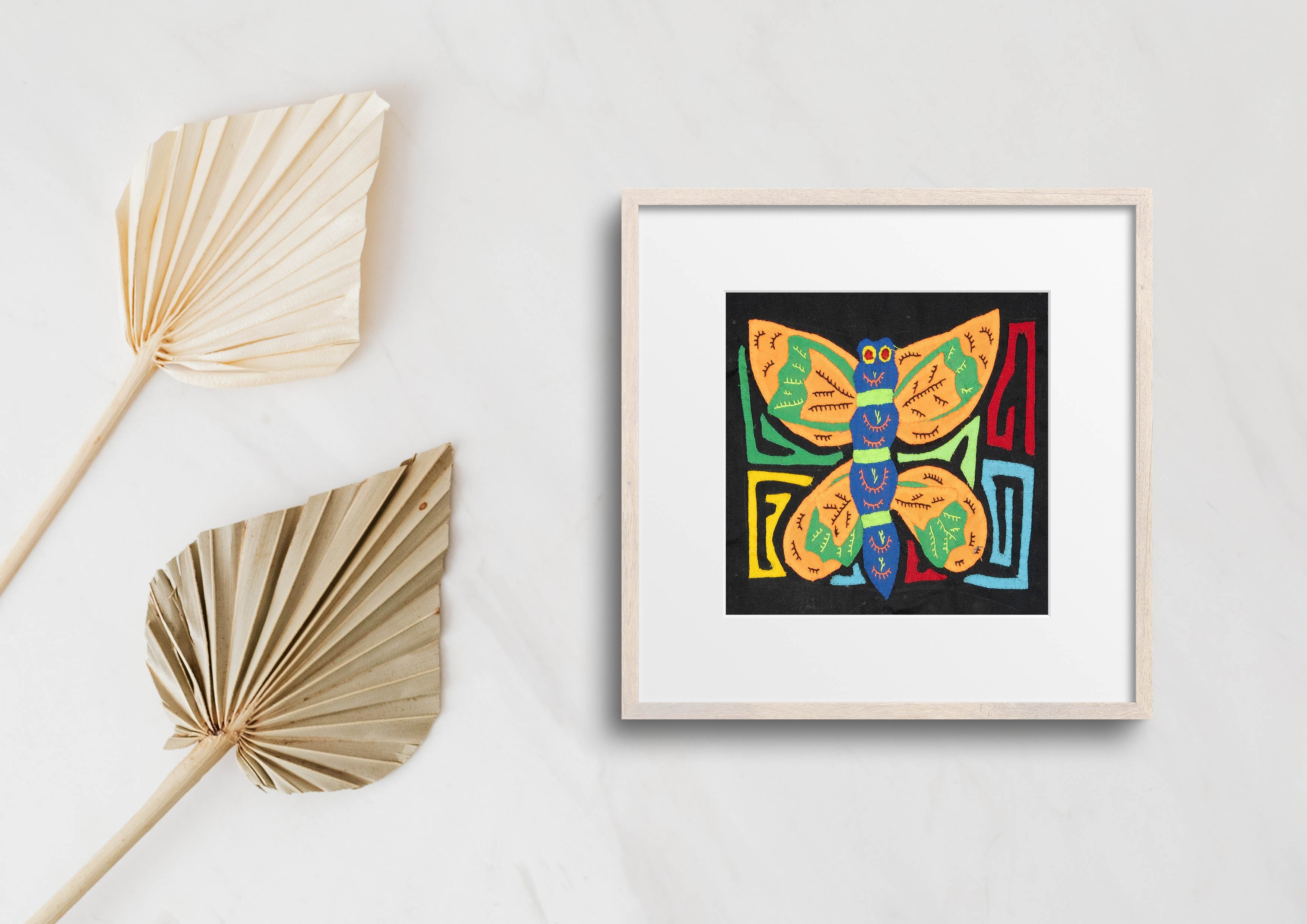 Orange Green And Blue Butterfly Molita