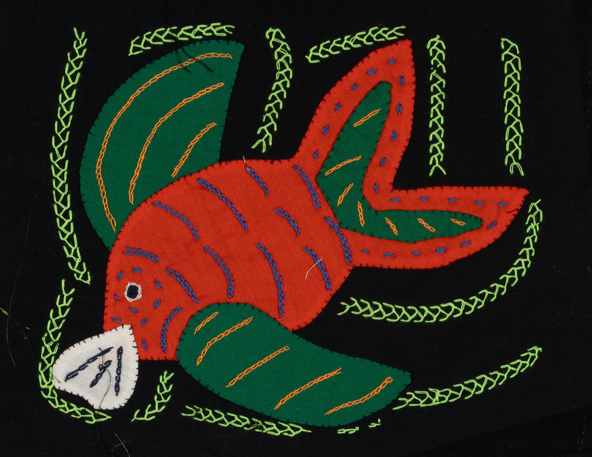 Multi-Color Ocean Fish Green And Orange Molita