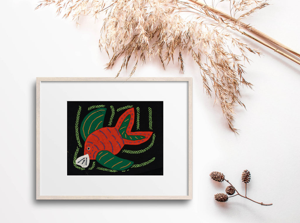Multi-Color Ocean Fish Green And Orange Molita