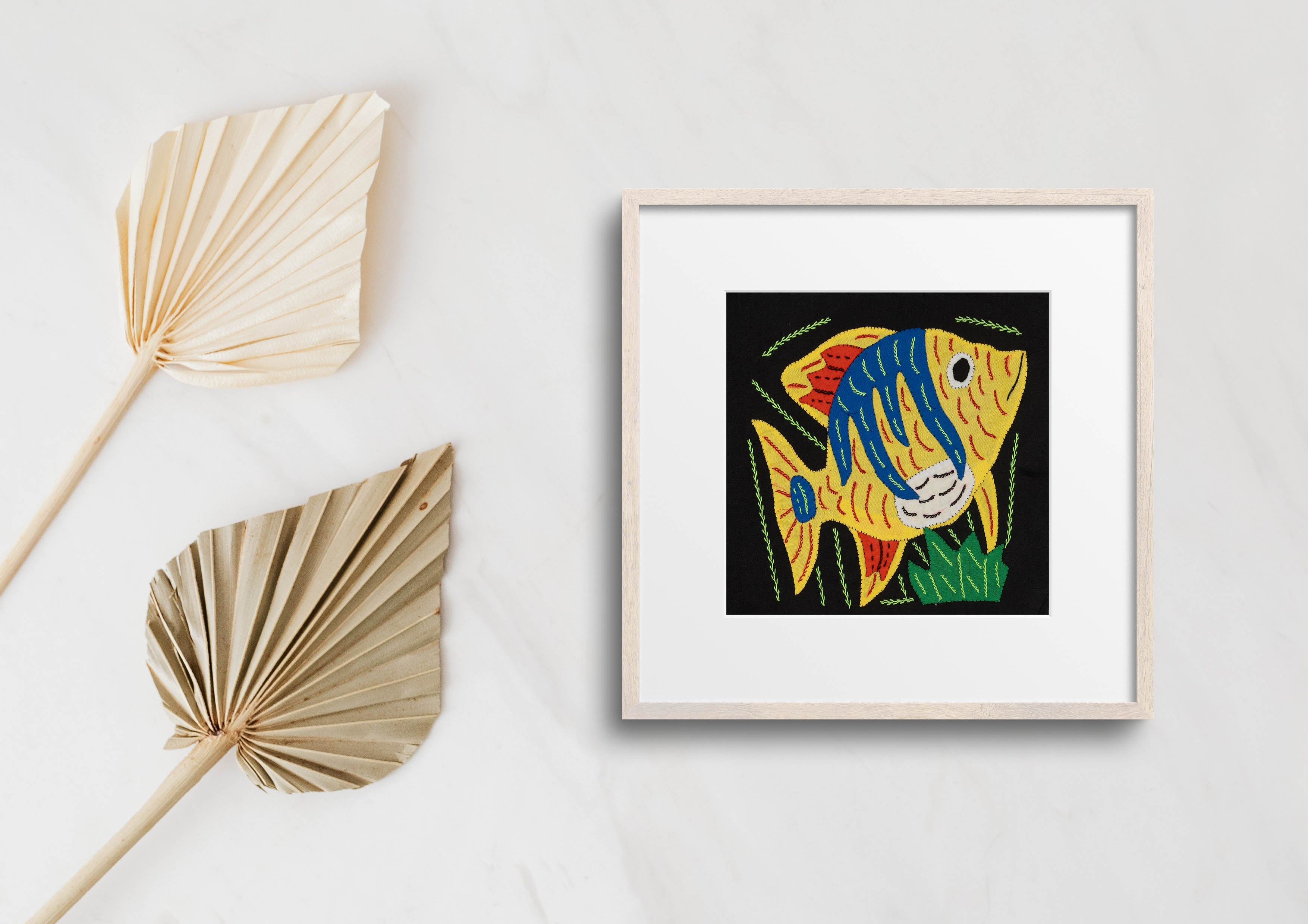 Multi-Color Ocean Fish Yellow And Blue Molita