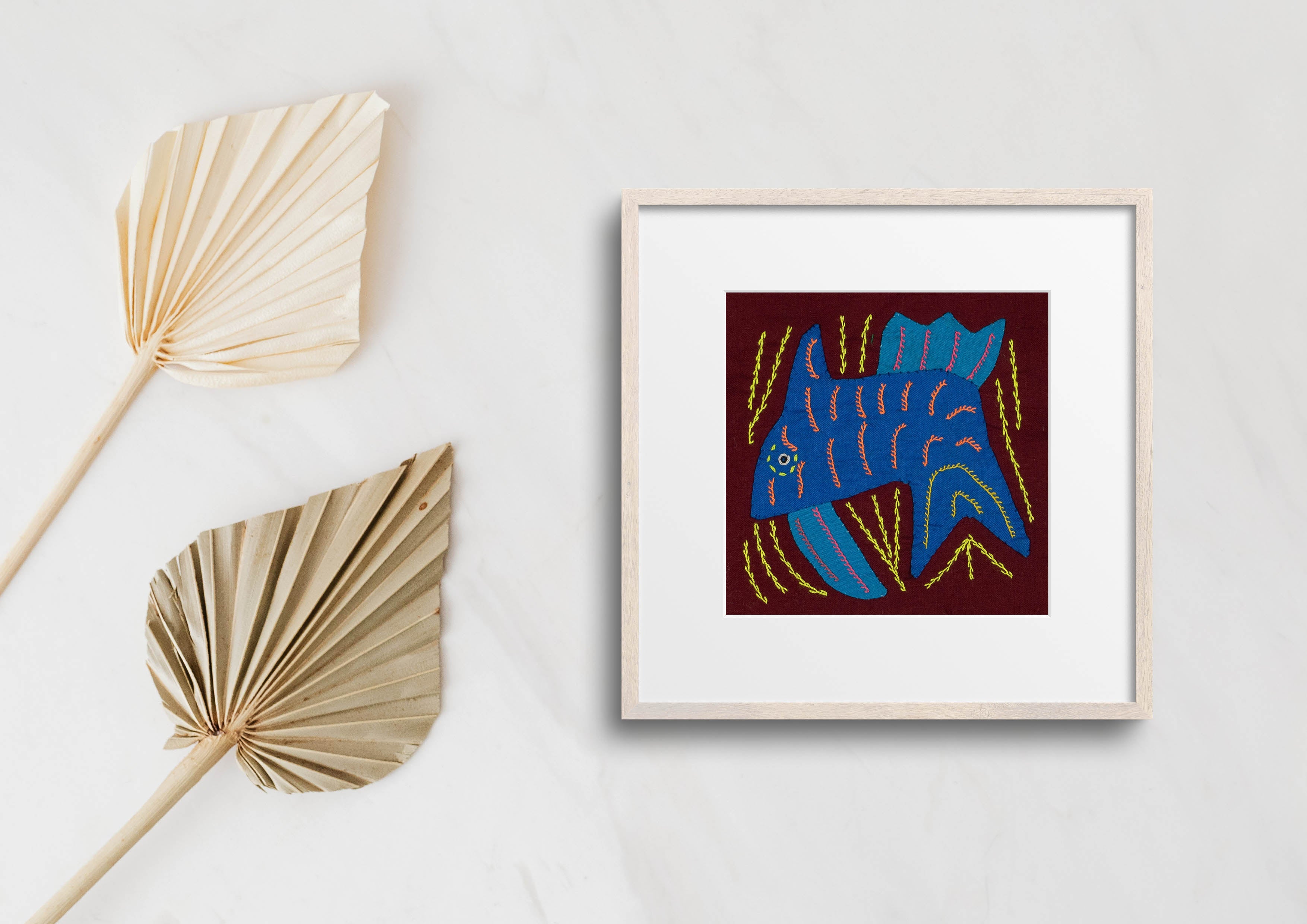 Multi-Color Ocean Fish Blue And Maroon Molita