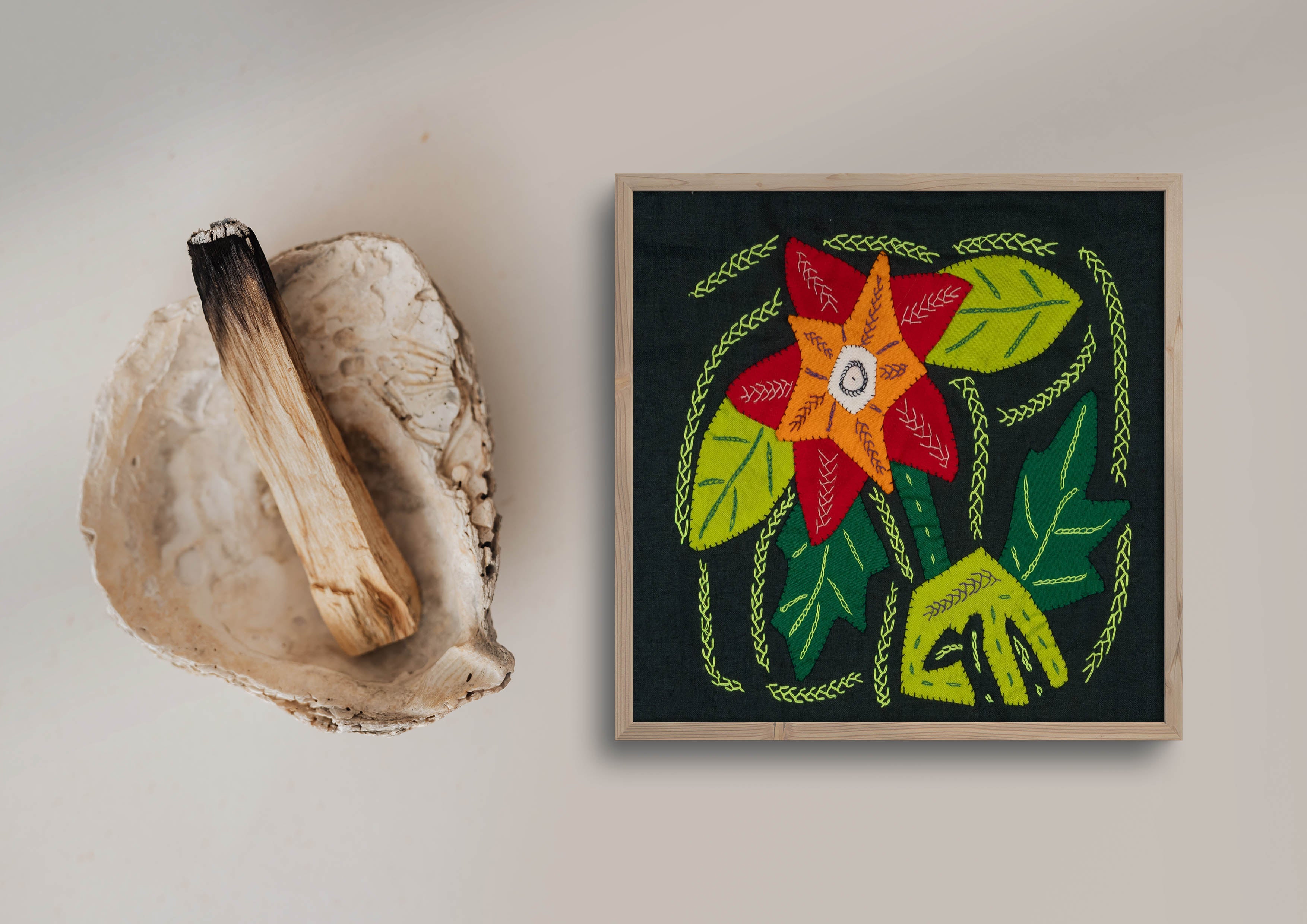 Multi-Color Floral Flower Red And Green Molita