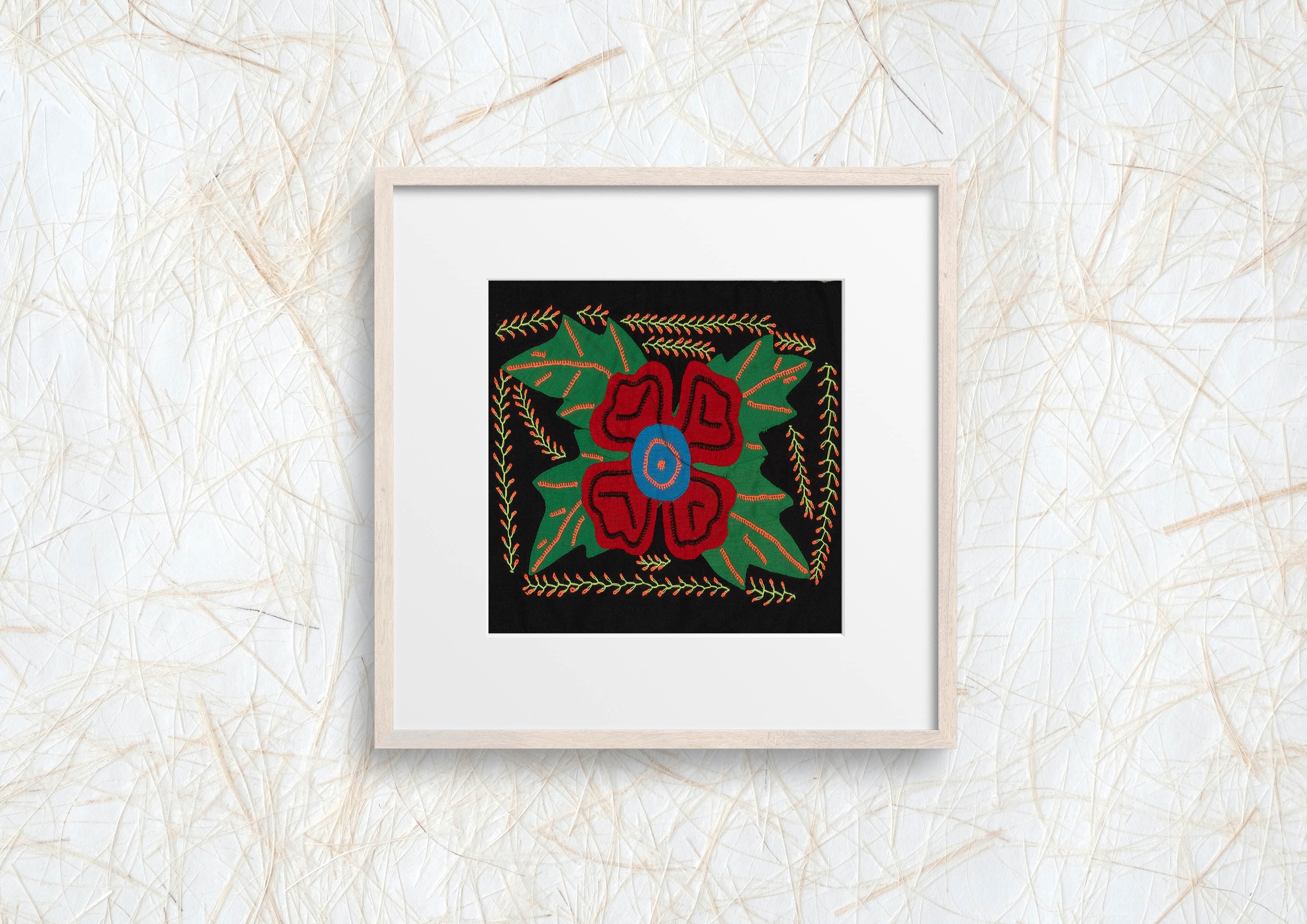 Multi-Color Floral Flower Red And Green Molita
