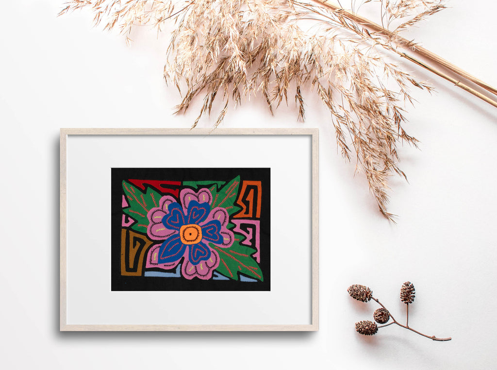 Multi-Color Floral Flower Pink And Blue Molita