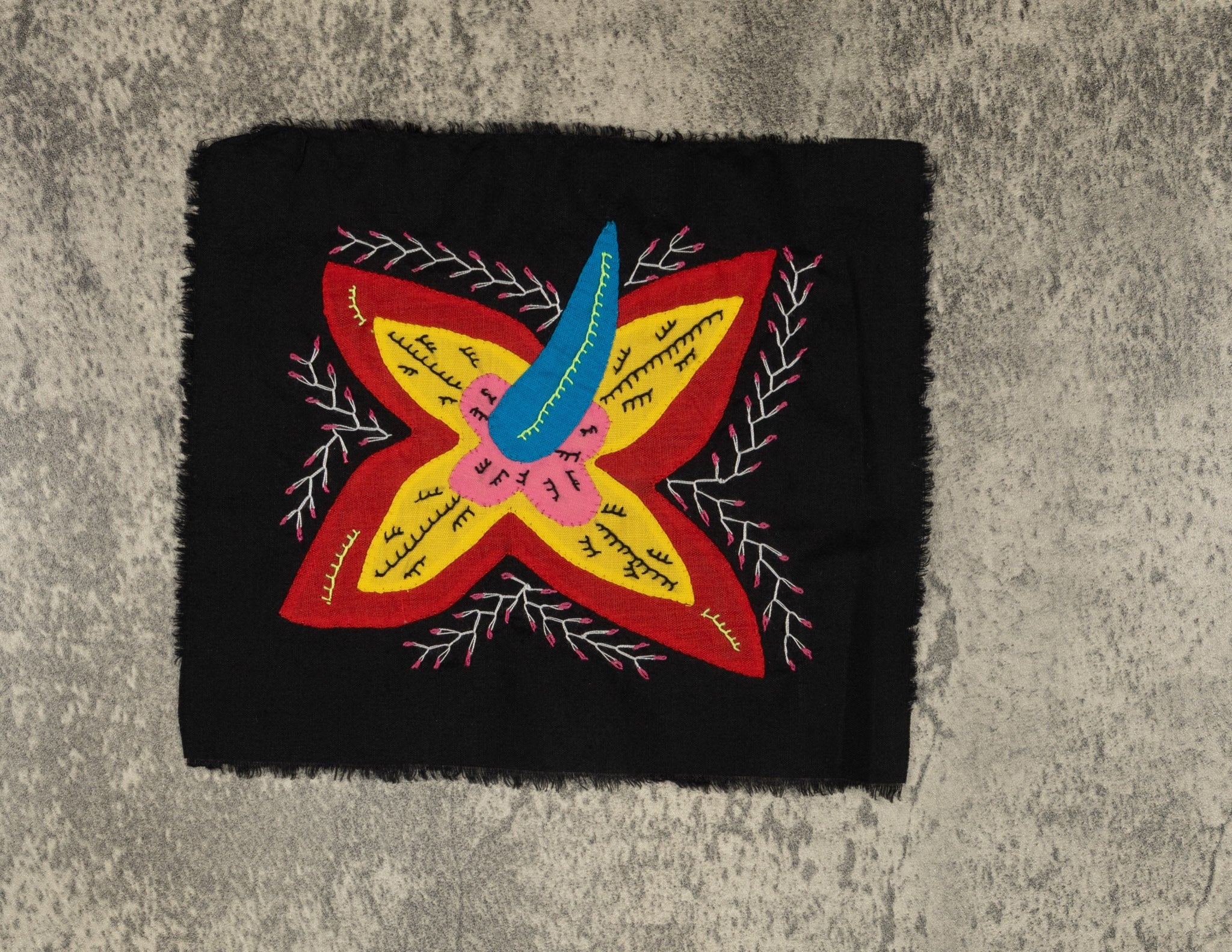 Multi-Color Floral Flower Red And Yellow Molita
