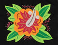 Multi-Color Floral Flower Orange And Green Molita