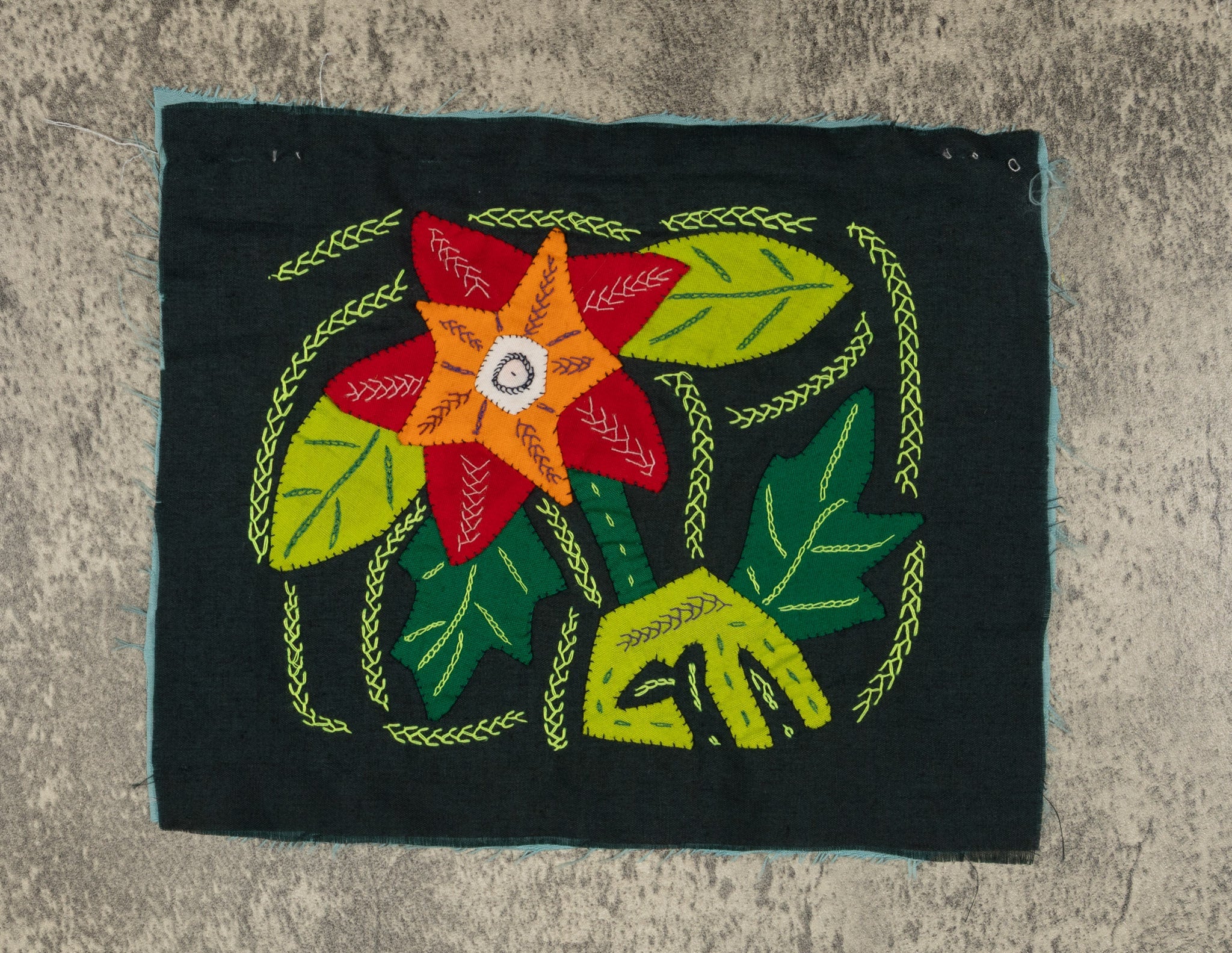Multi-Color Floral Flower Red And Green Molita