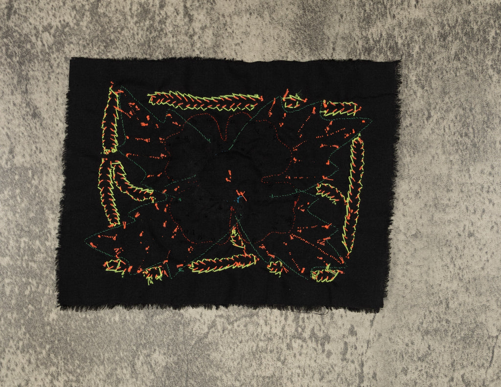 Multi-Color Floral Flower Green And Red Molita