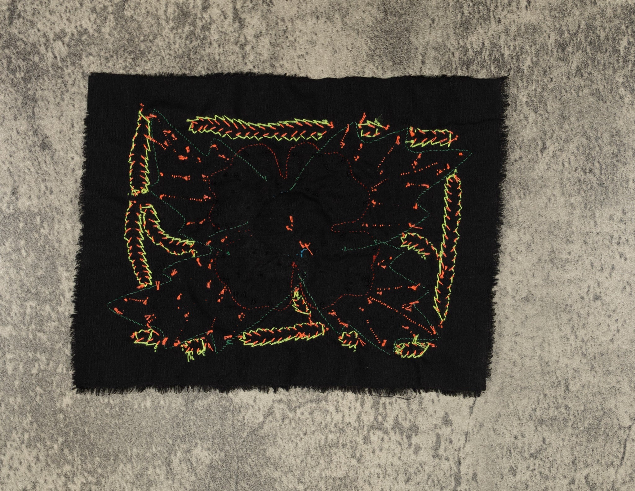 Multi-Color Floral Flower Green And Red Molita
