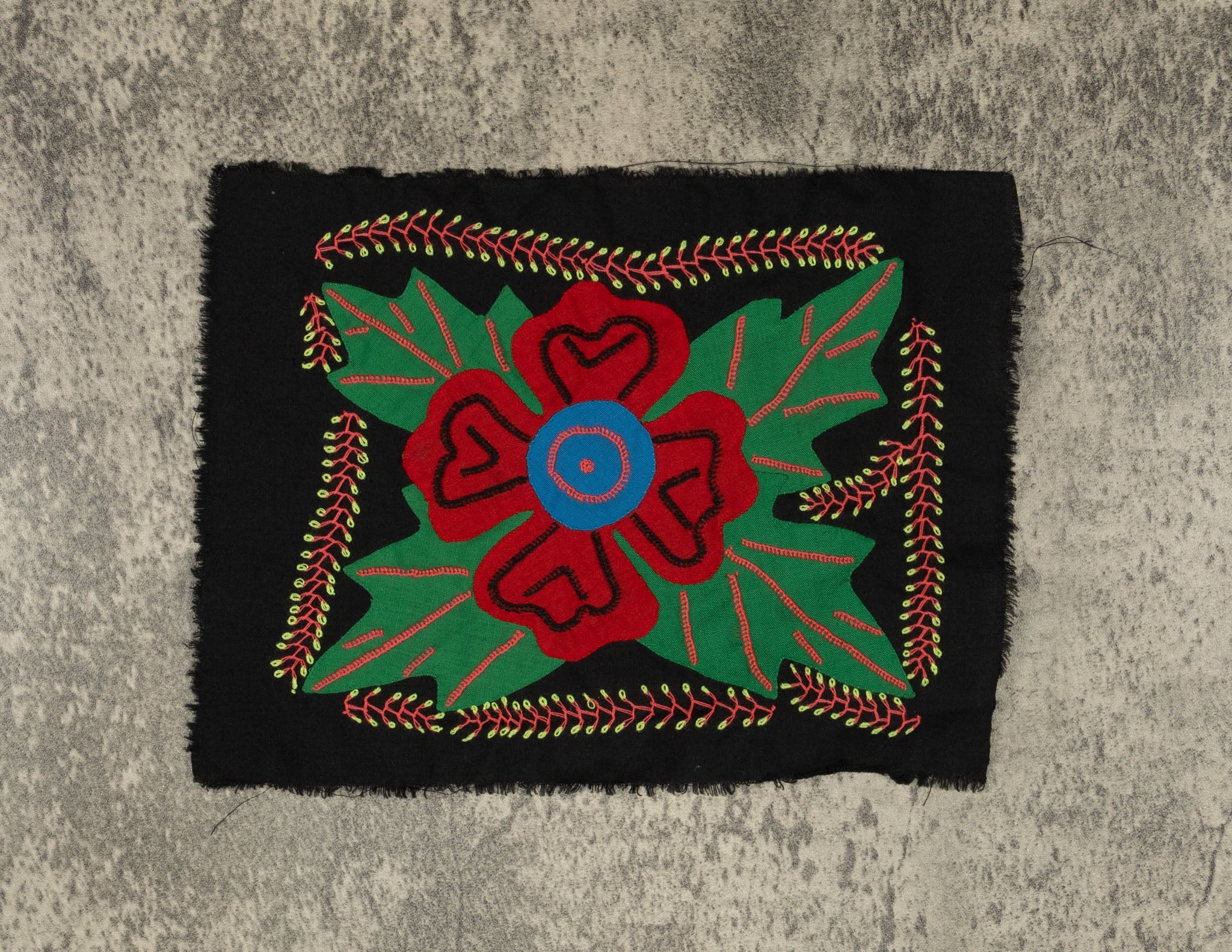 Multi-Color Floral Flower Red And Green Molita