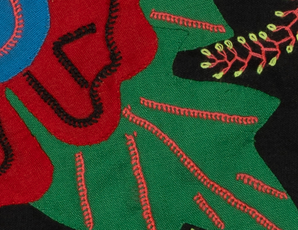 Multi-Color Floral Flower Red And Green Molita