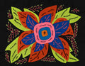 Multi-Color Floral Flower Orange And Blue Molita