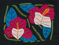 Multi-Color Floral Flower Blue And Red Molita