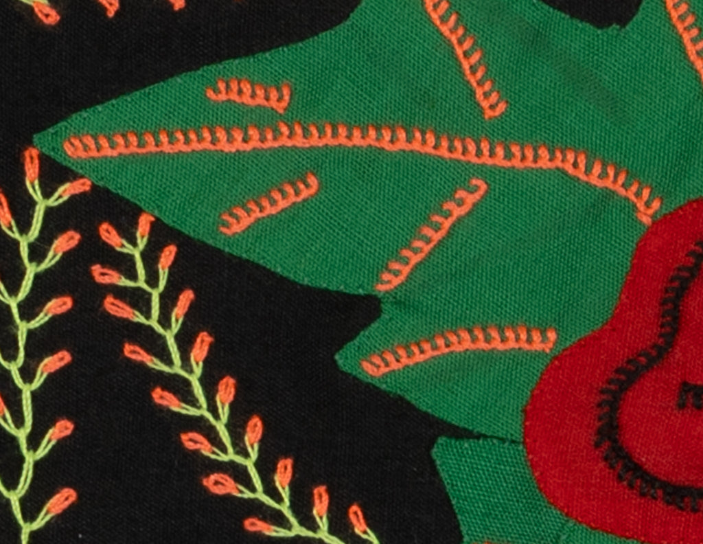 Multi-Color Floral Flower Red And Green Molita