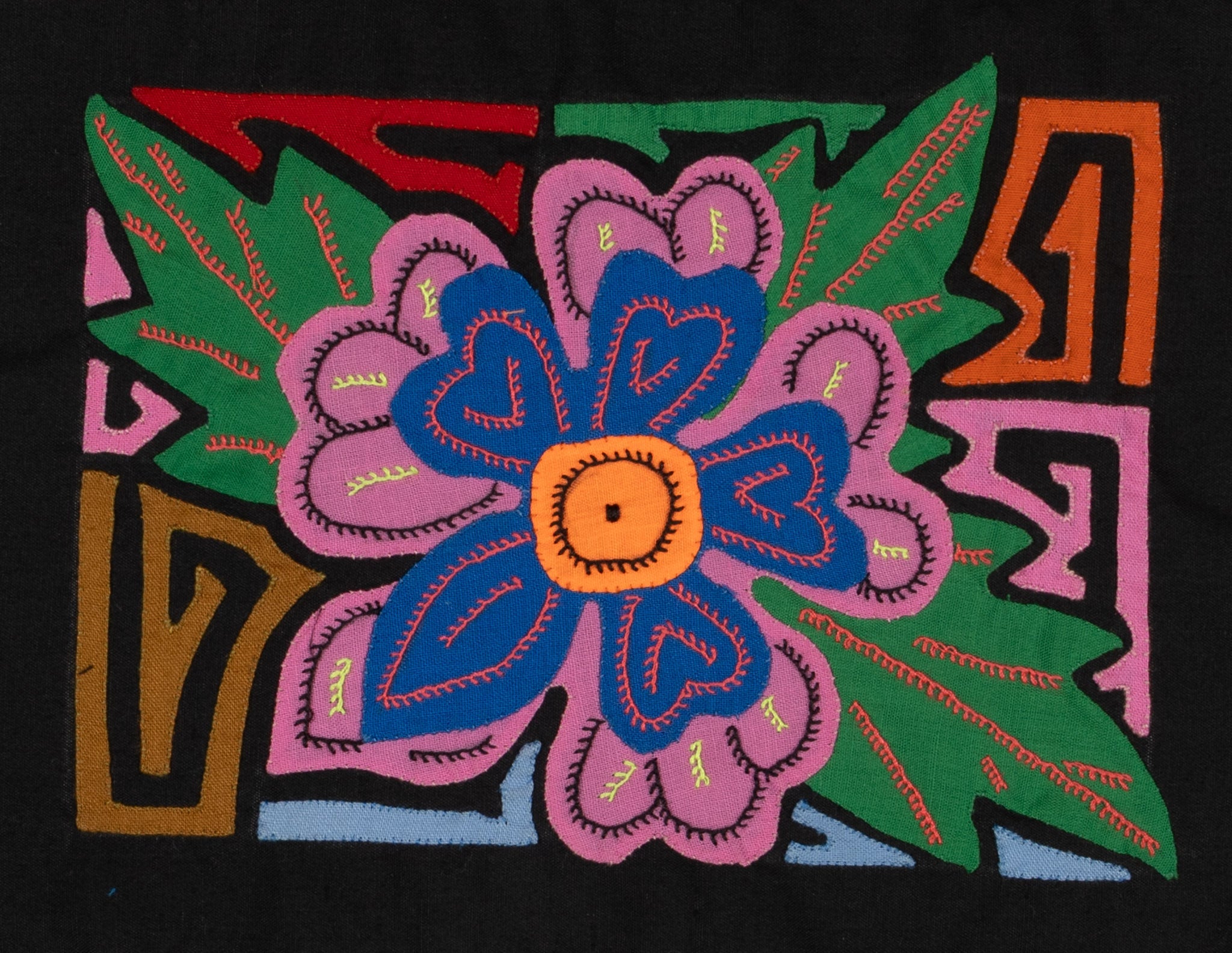 Multi-Color Floral Flower Pink And Blue Molita
