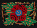 Multi-Color Floral Flower Green And Red Molita