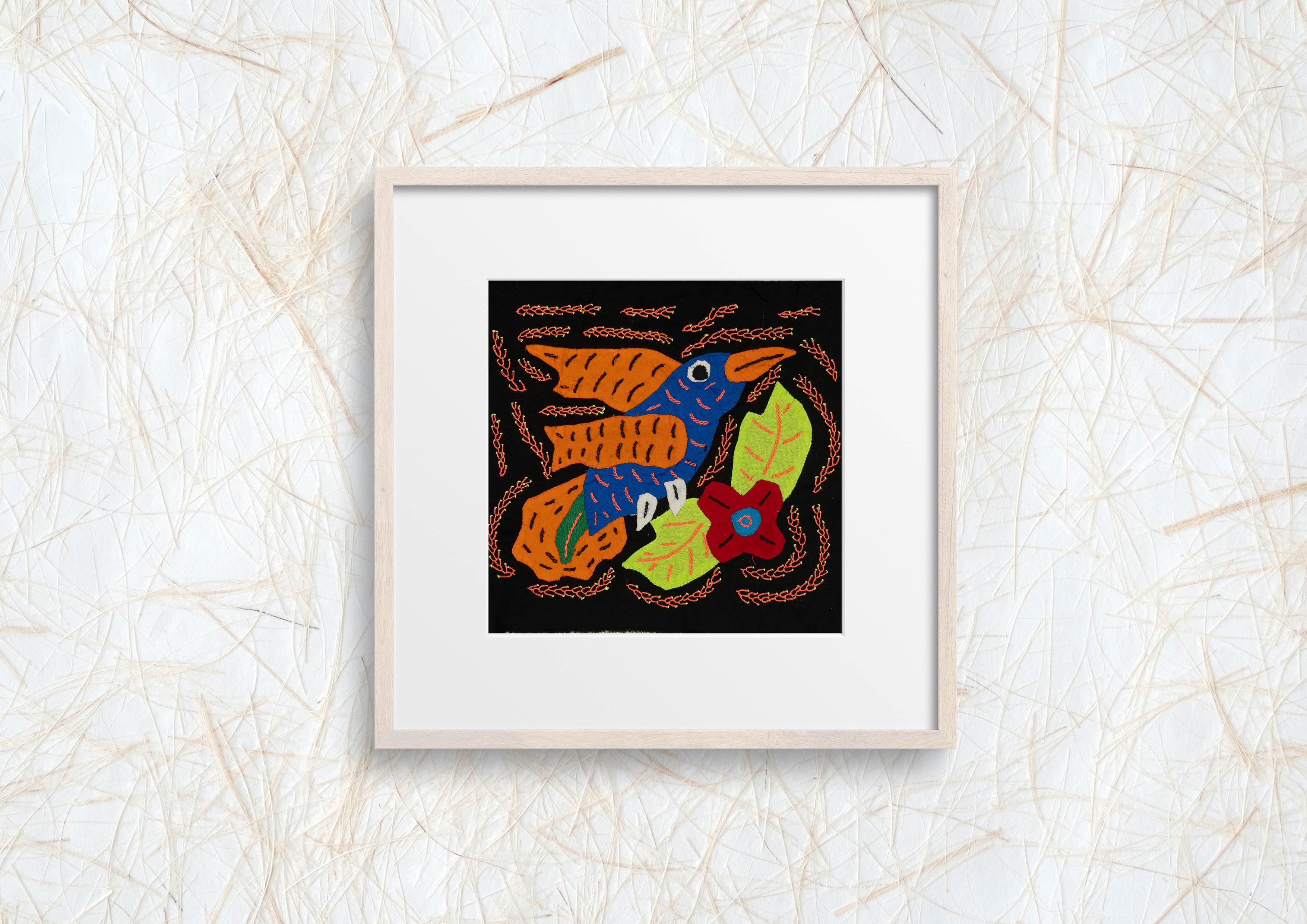 Multi-Color Bird Blue And Orange Molita