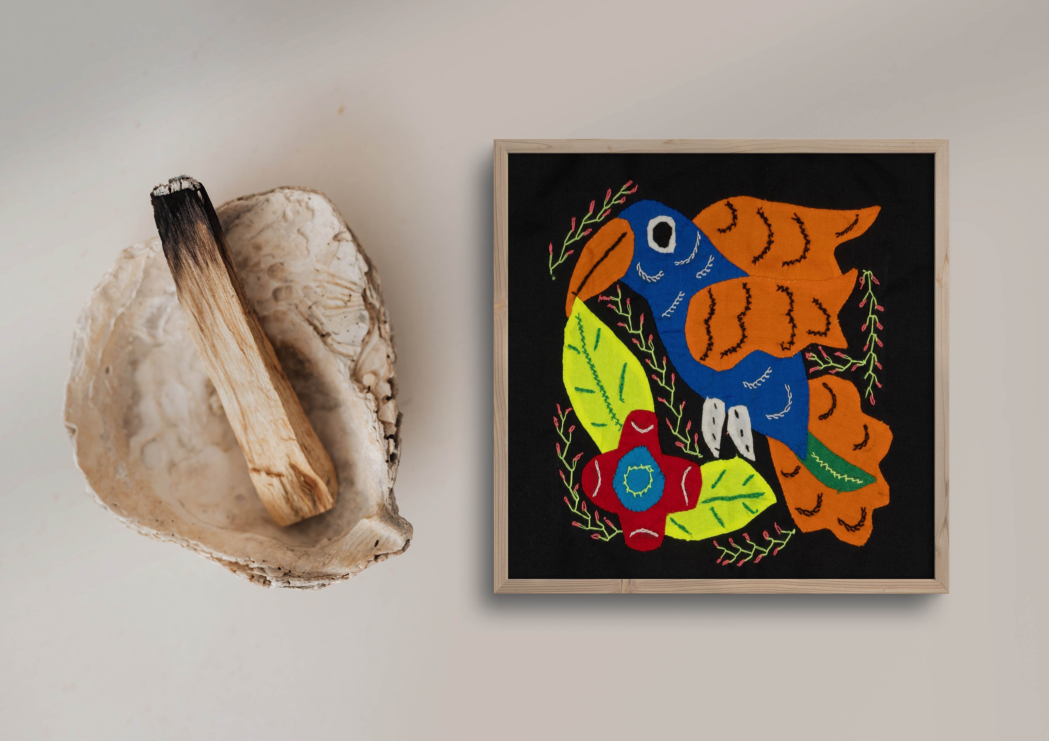 Multi-Color Parrot Bird Orange And Blue Molita