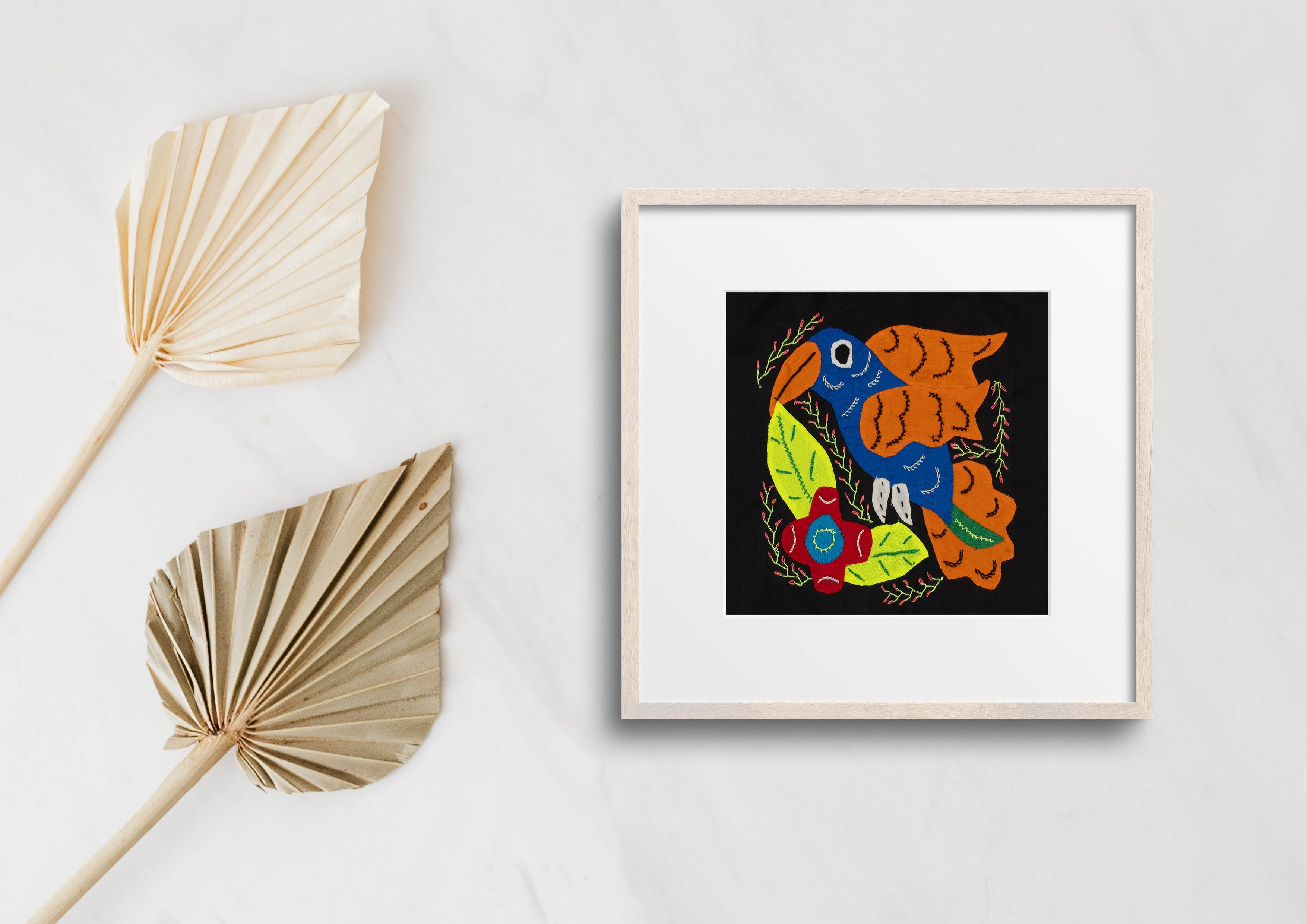 Multi-Color Parrot Bird Orange And Blue Molita