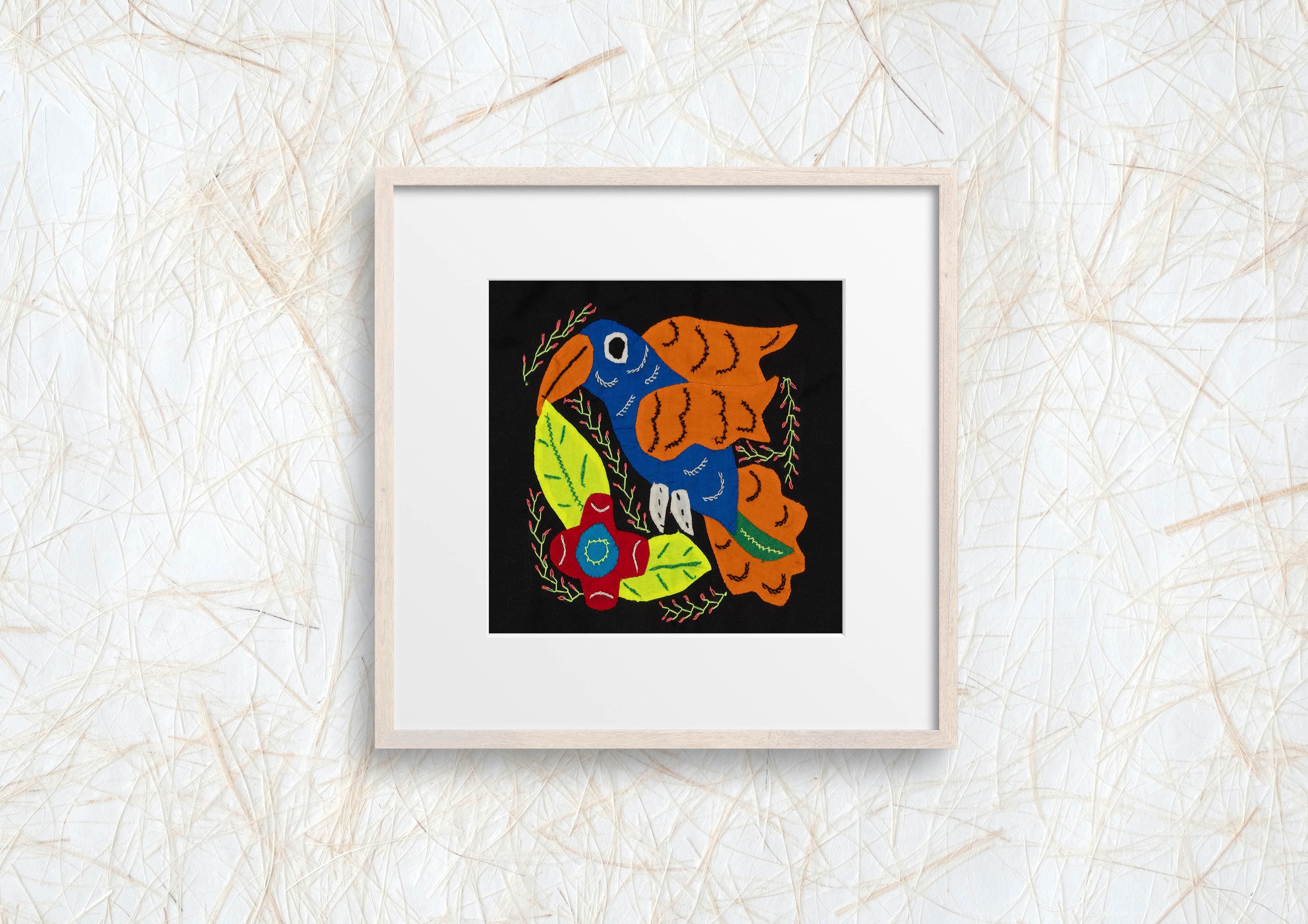 Multi-Color Parrot Bird Orange And Blue Molita