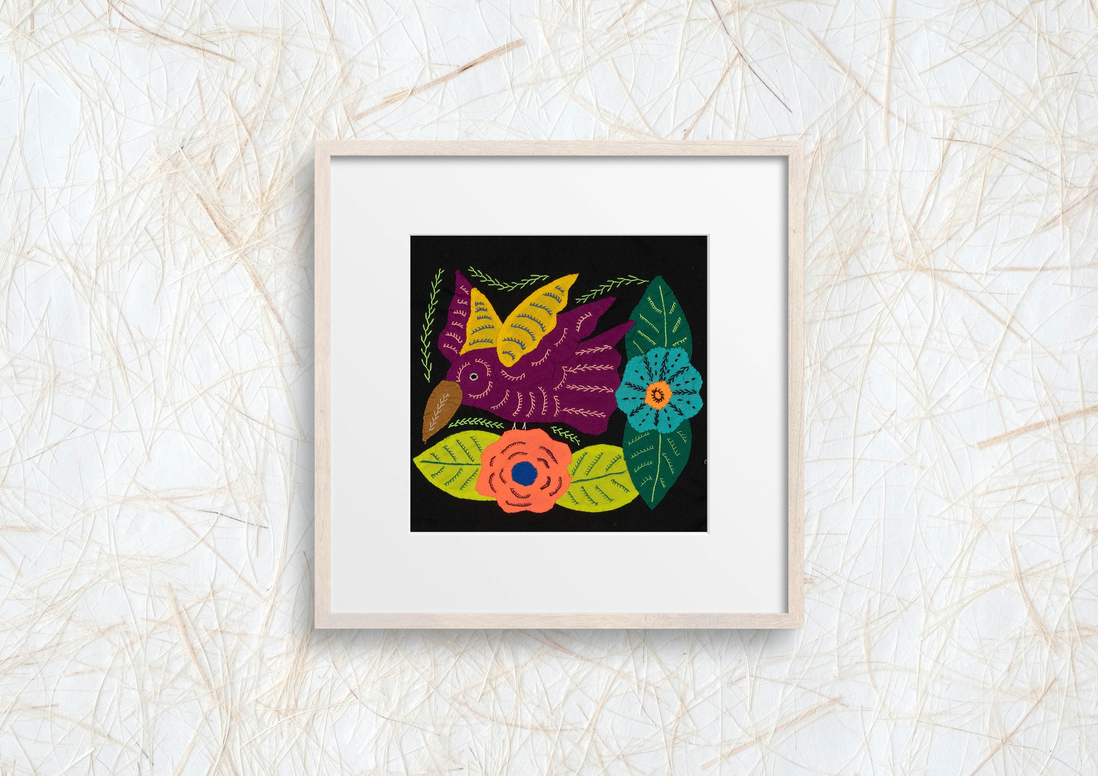 Multi-Color Hummingbird Maroon And Yellow Molita