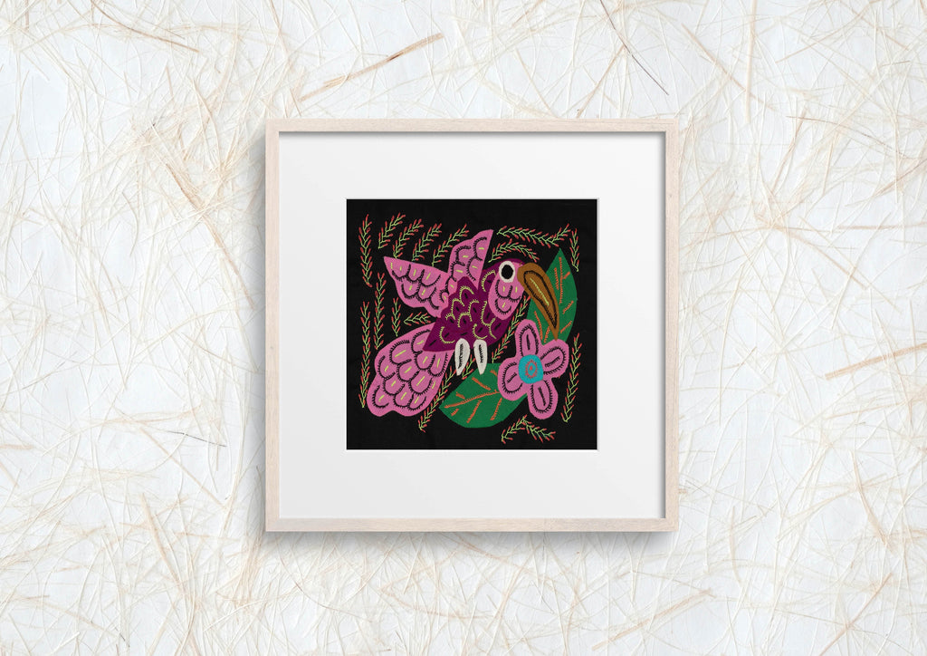 Multi-Color Hummingbird Pink And Maroon Molita