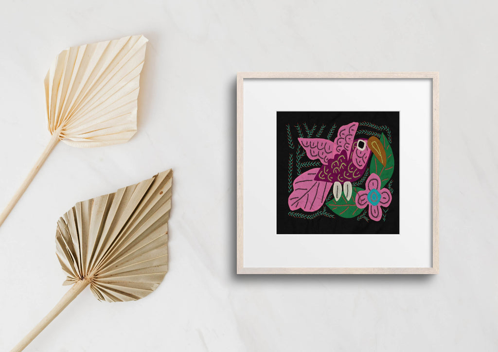 Multi-Color Hummingbird Pink And Maroon Molita