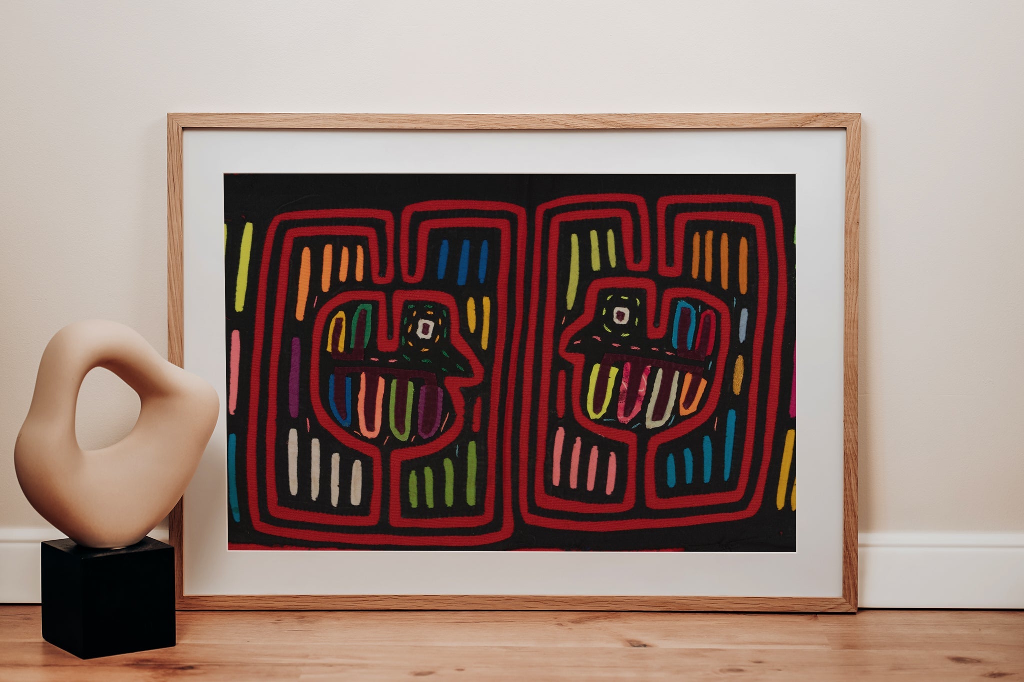 Black And Red Birdcage Mola