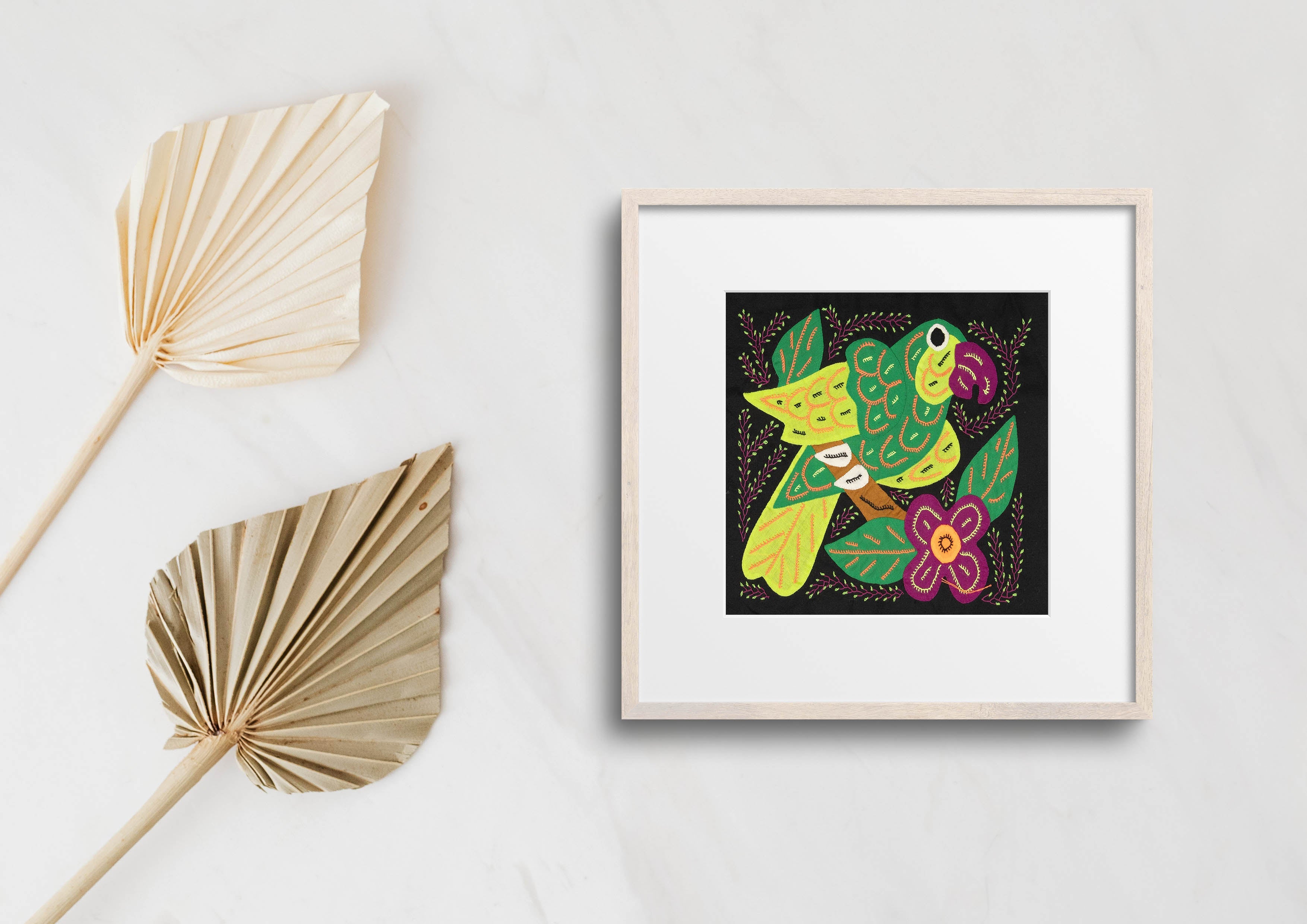 Multi-Color Parrot Bird Green And Purple Molita