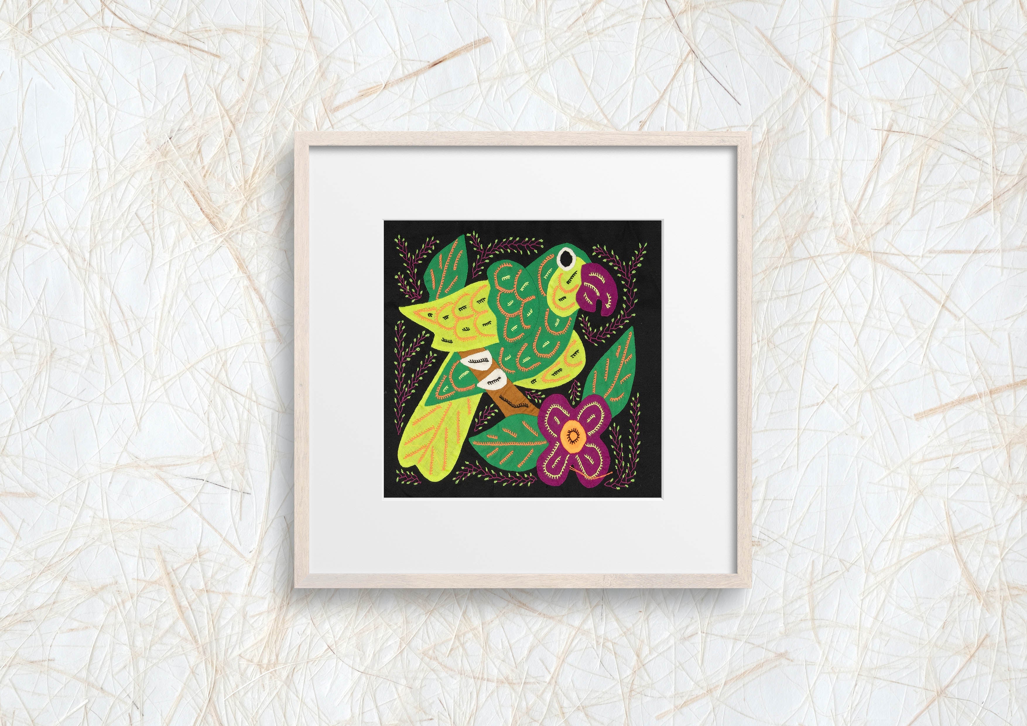 Multi-Color Parrot Bird Green And Purple Molita