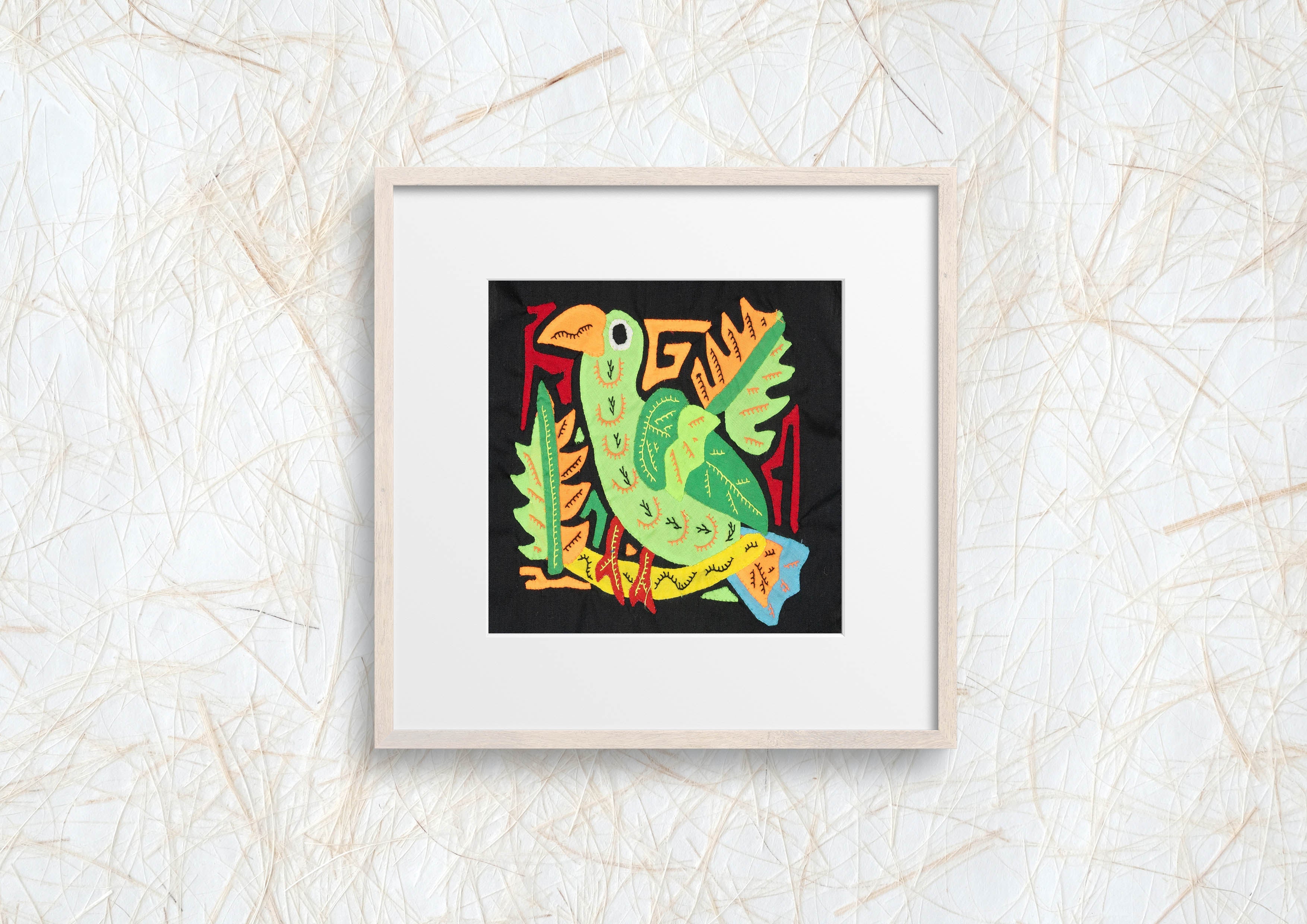 Multicolor Green And Orange Bird Molita
