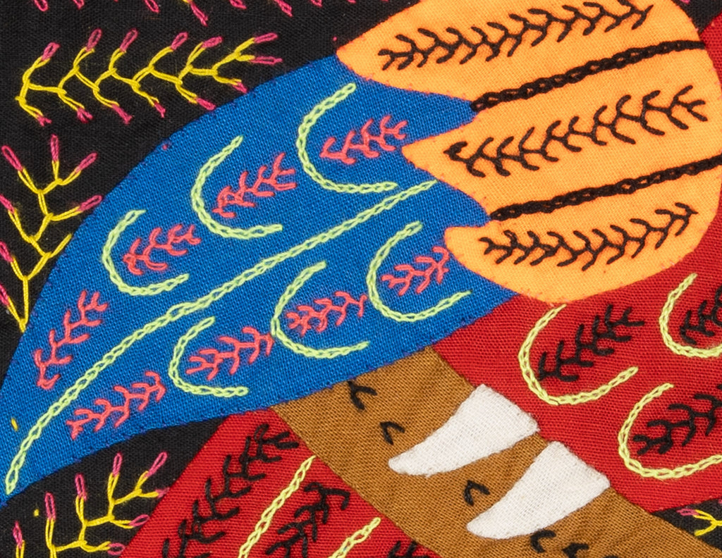 Multicolor Red Gold And Blue Bird Molita