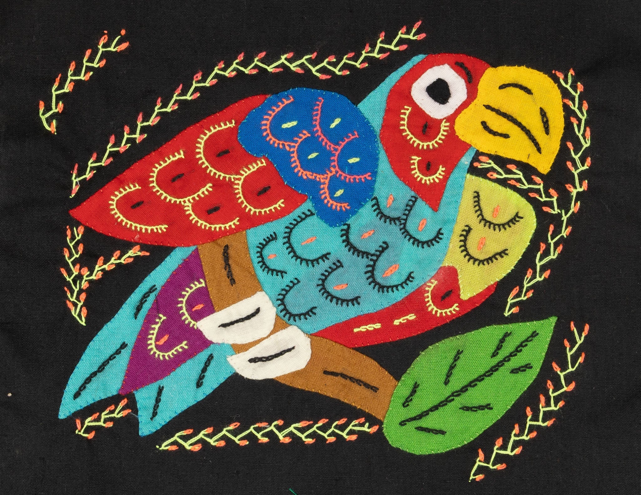 Multicolor Red And Blue Bird Molita