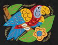 Multi-Color Parrot Bird Red And Blue Molita