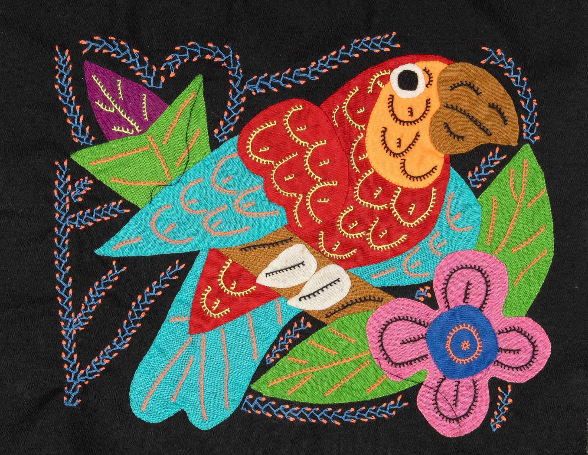 Multi-Color Parrot Bird Red And Blue Molita