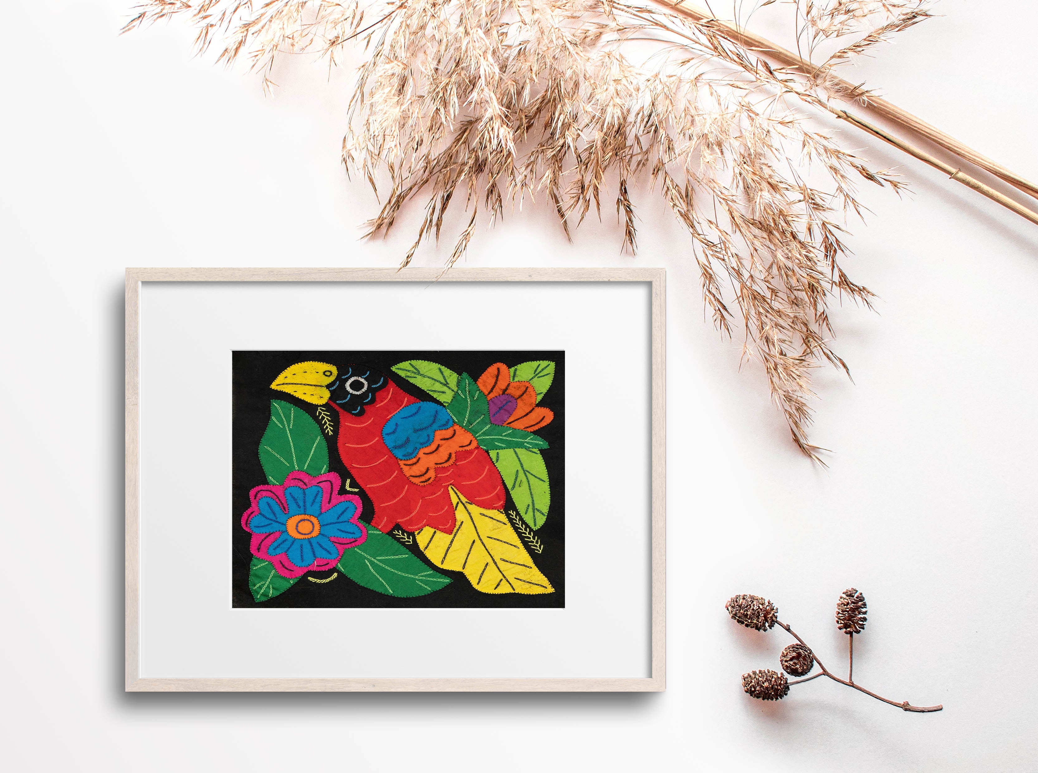 Multicolor Bird Red And Yellow Molita