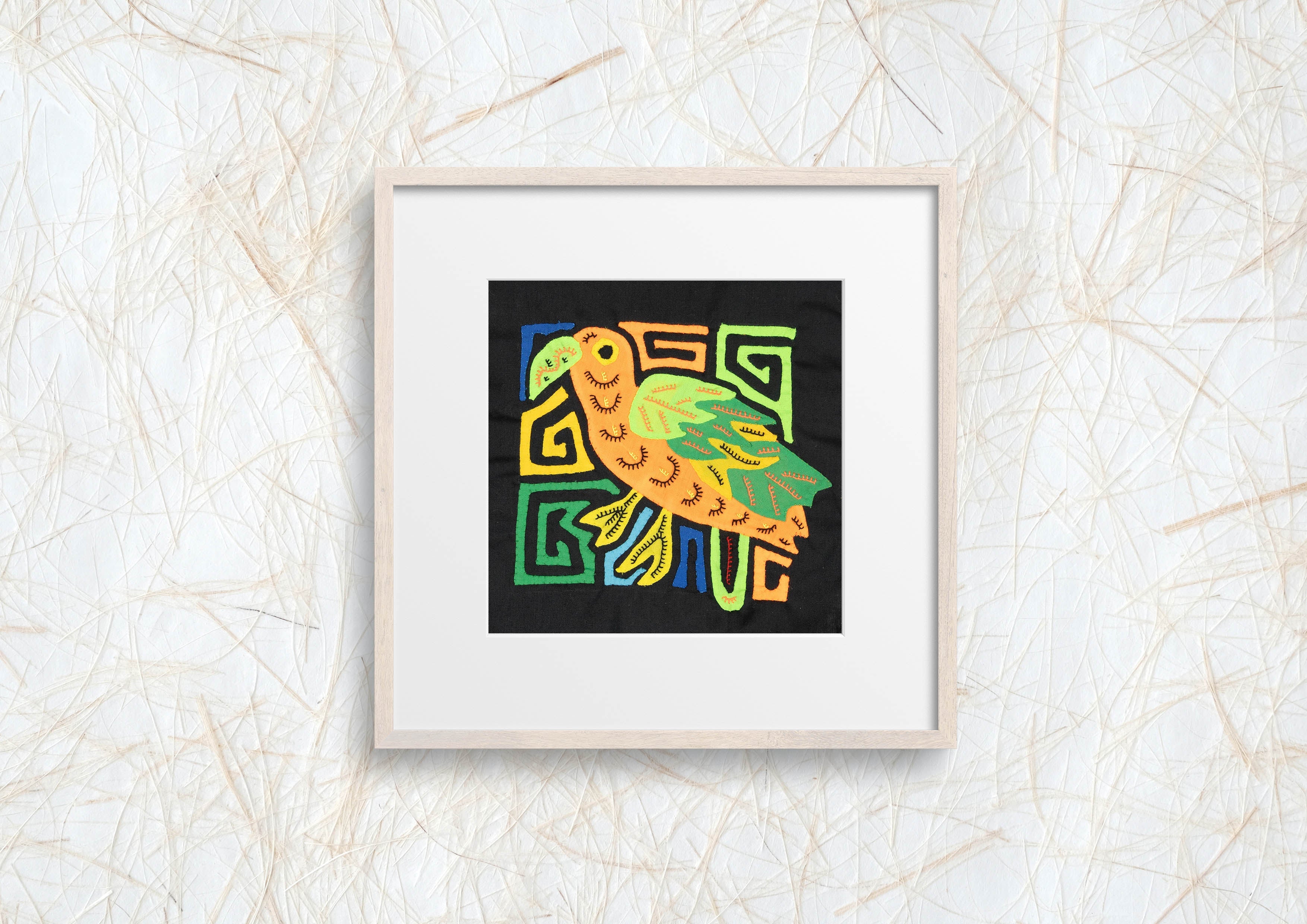 Multicolor Green And Orange Bird Molita