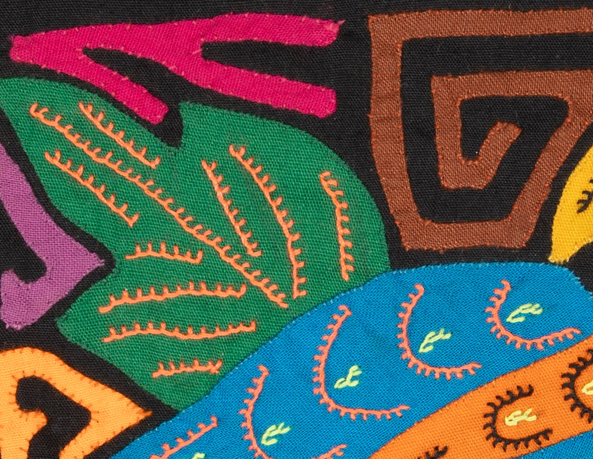 Multicolor Orange And Blue Molita