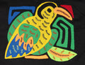 Multicolor Green Blue And Yellow Bird Molita