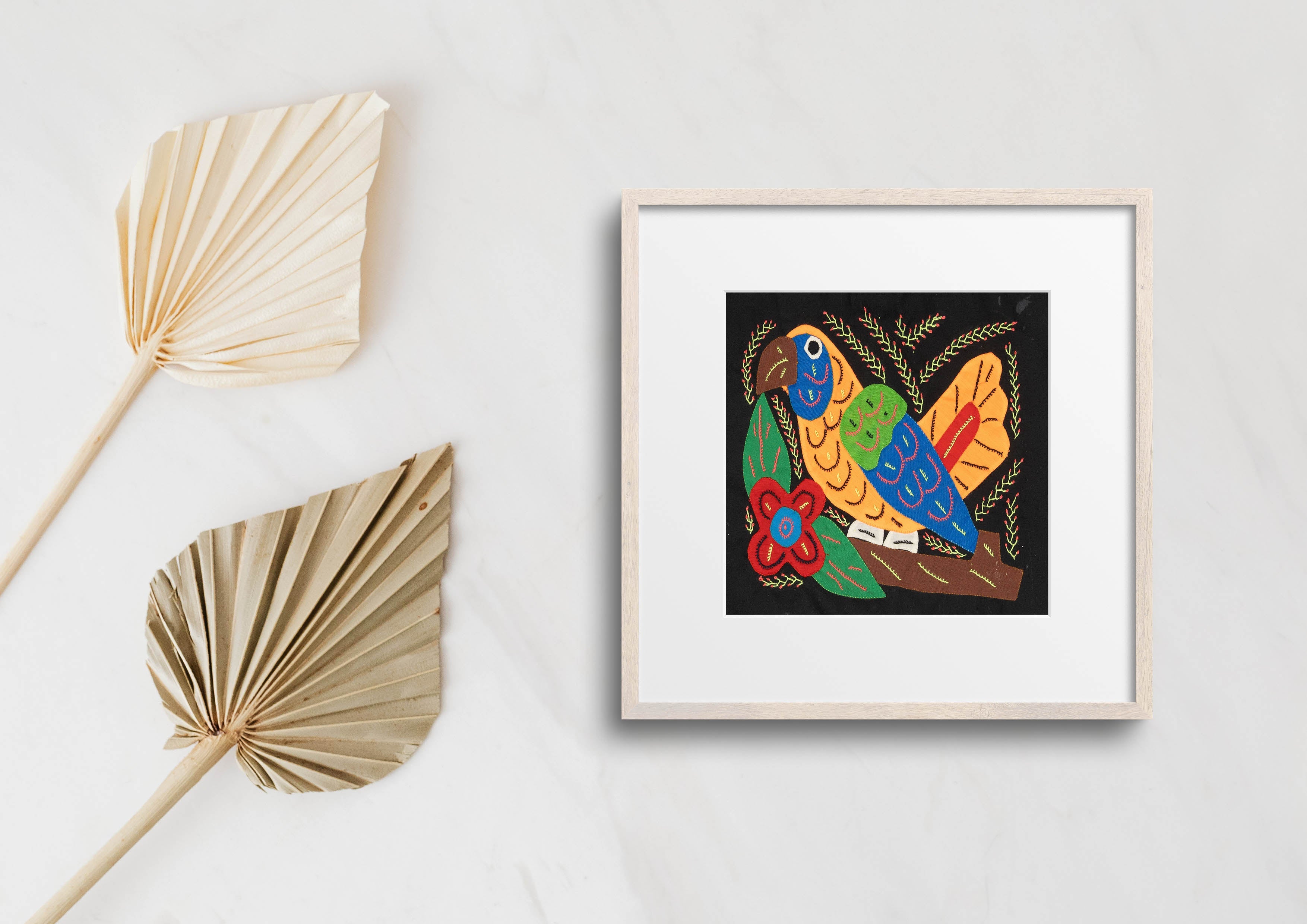 Multicolor Bird Orange And Blue Molita