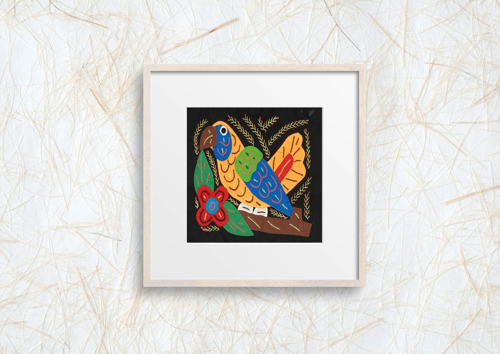 Multicolor Bird Orange And Blue Molita