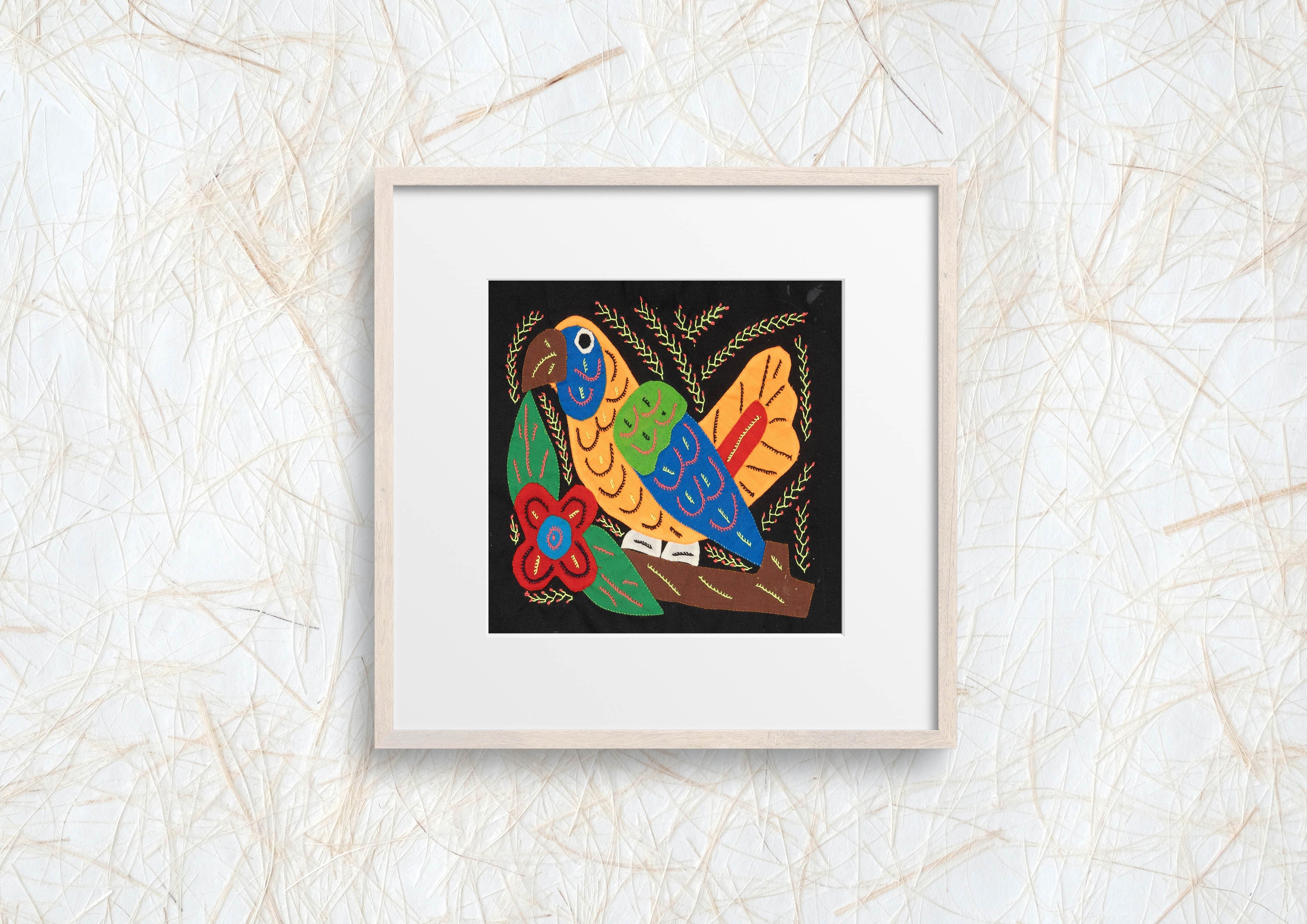 Multicolor Bird Orange And Blue Molita
