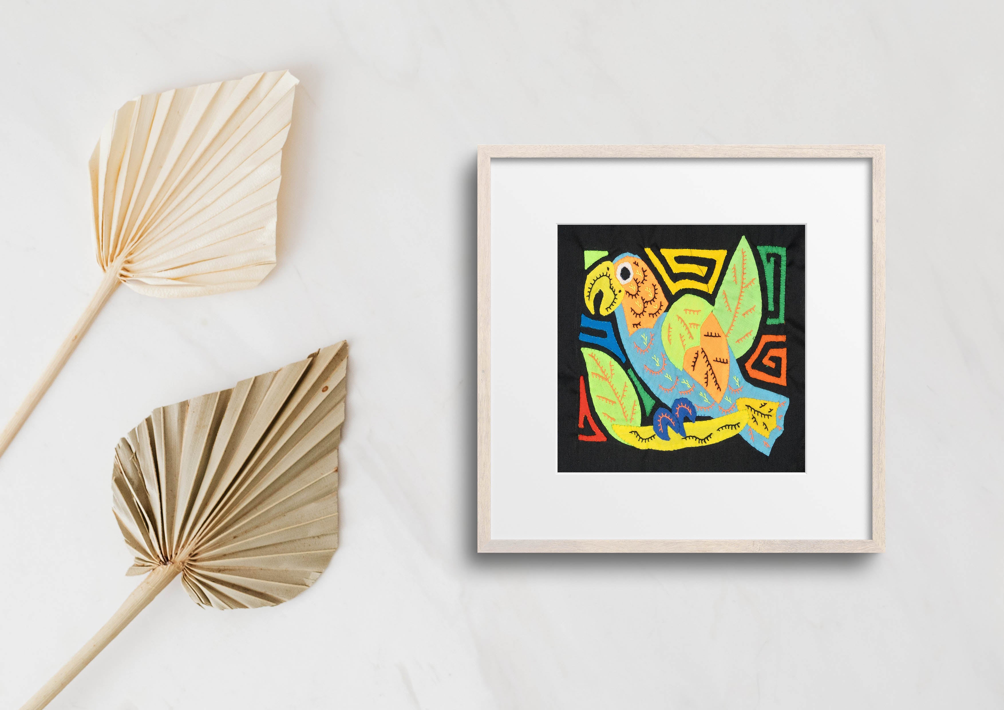 Multicolor Blue And Orange Bird Molita